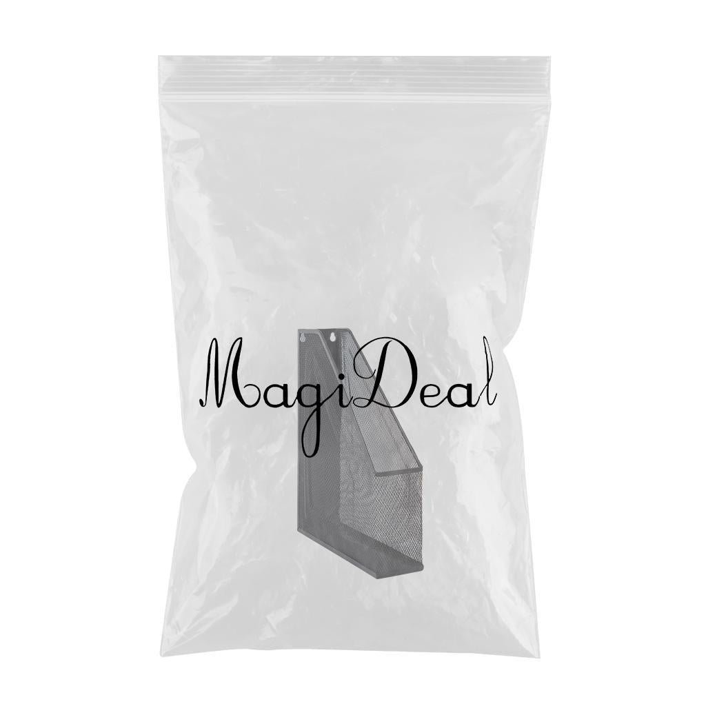 Metal Magazine File Holder Magazines Container for Work Desktops Supplies Black