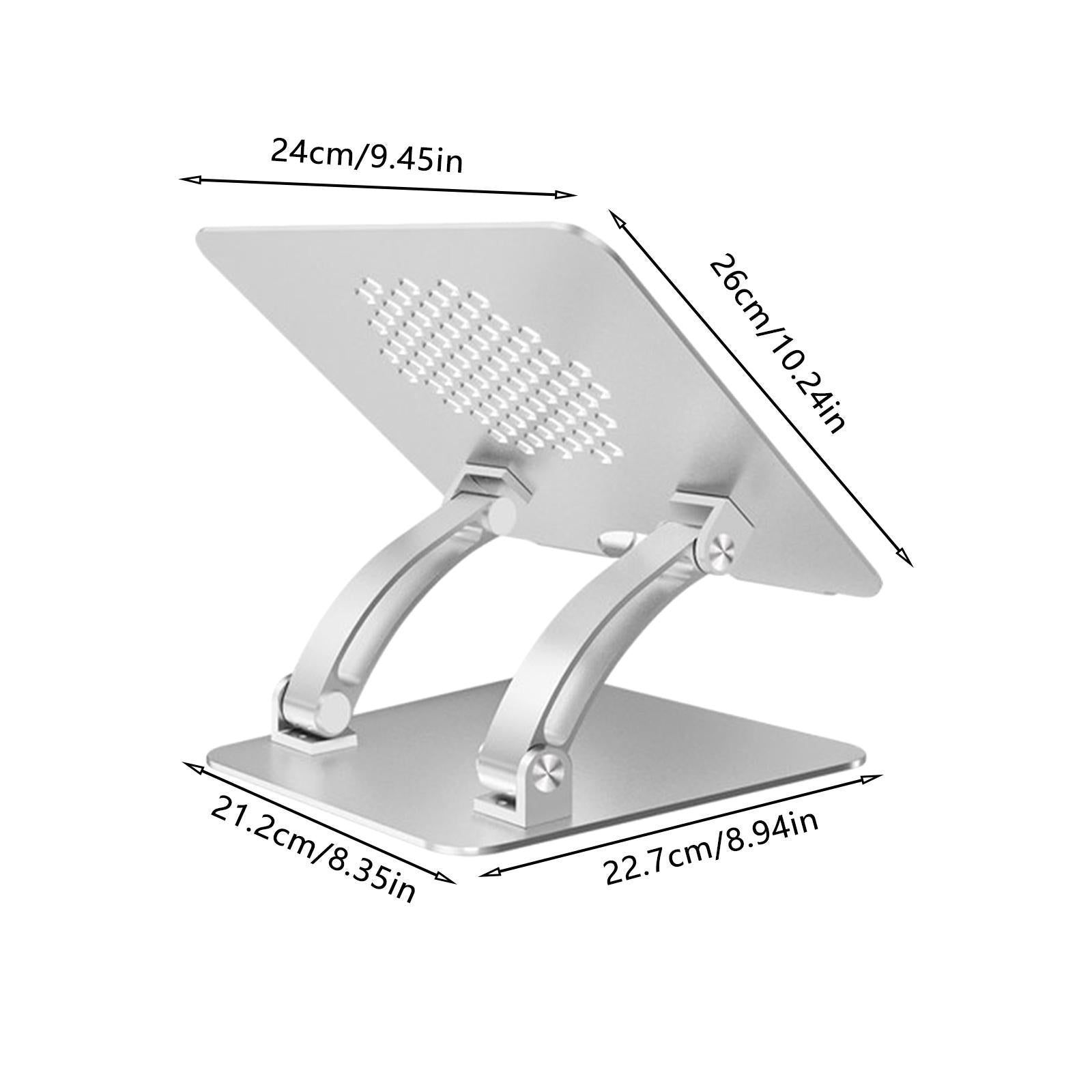 Laptop Stand Adjustable Foldable 14-14.7" Anti-Slip for Desk Office silver