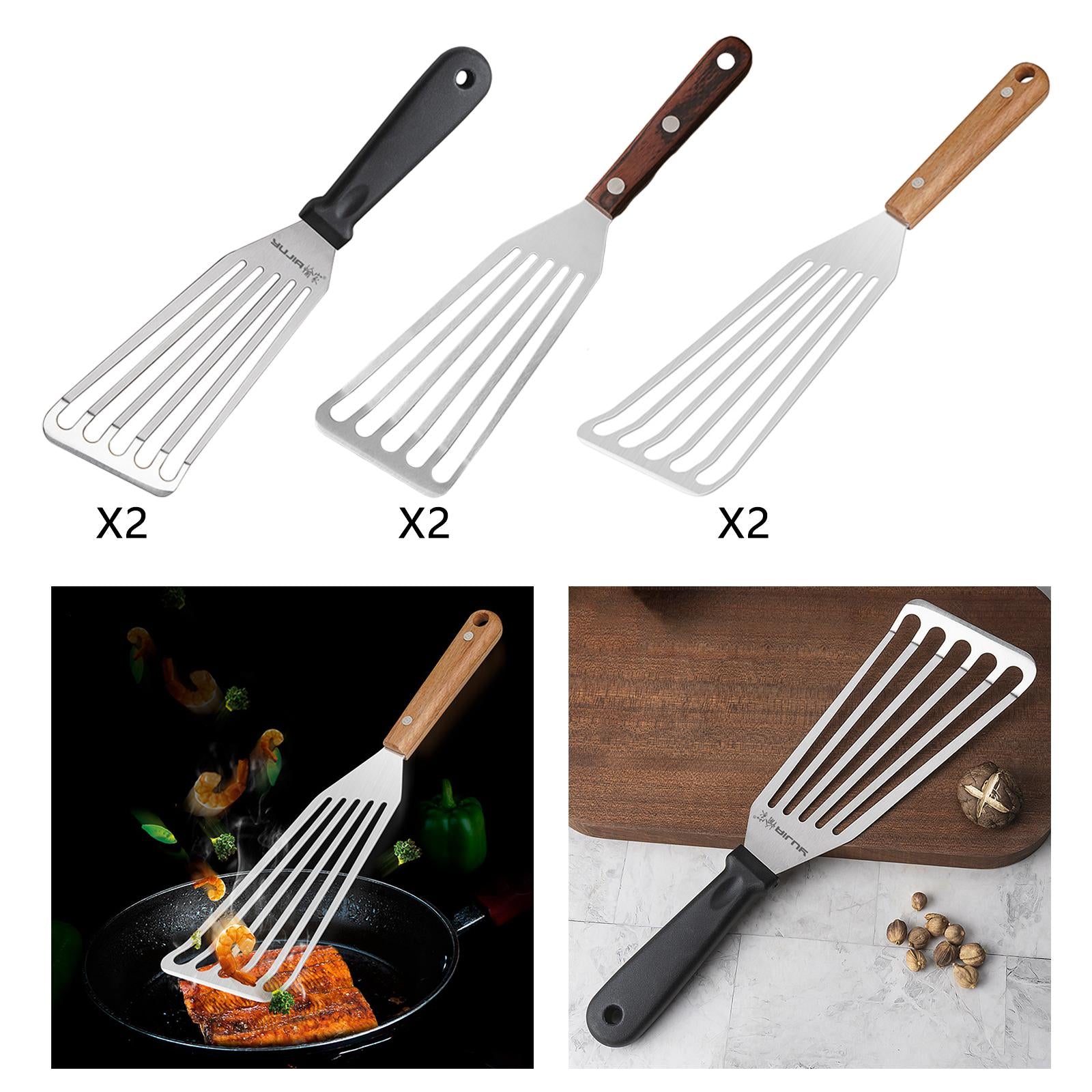 Fish Spatula Dishwasher Safe Kitchen Tools for Cooking Fish, Meat Kitchen L Plastic Handle