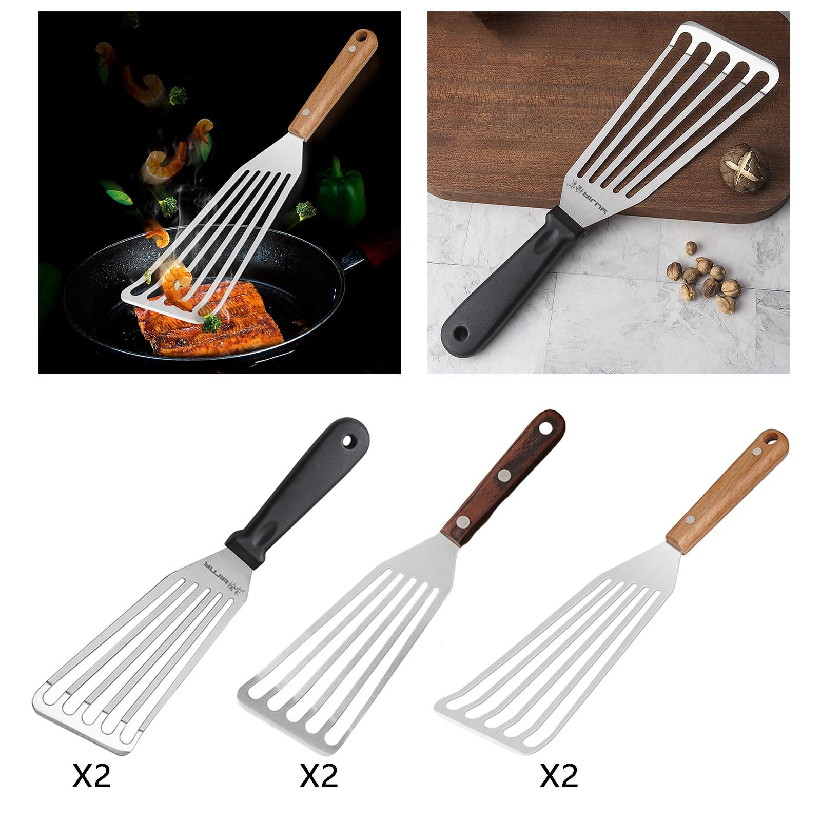 Fish Spatula Dishwasher Safe Kitchen Tools for Cooking Fish, Meat Kitchen L Plastic Handle