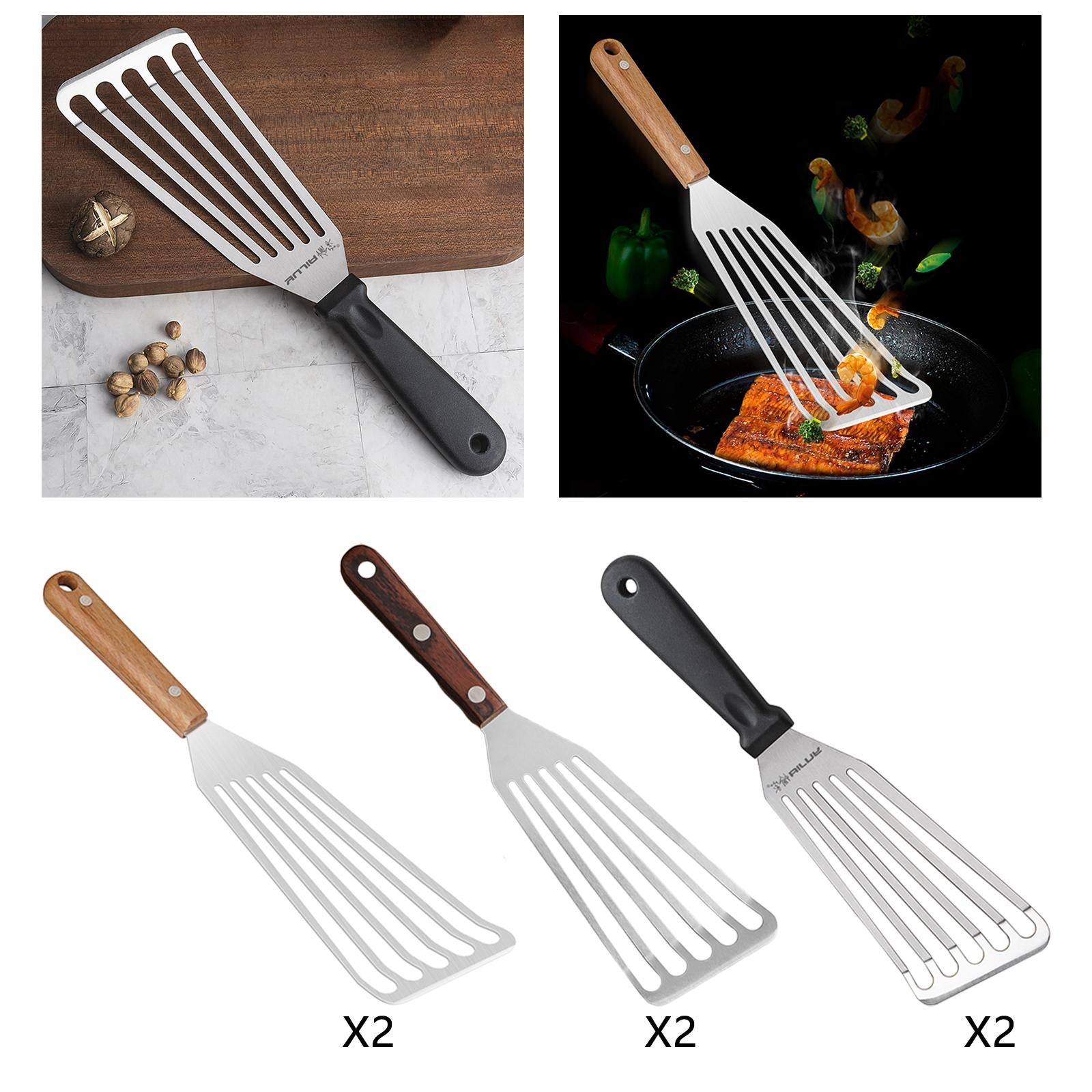 Fish Spatula Dishwasher Safe Kitchen Tools for Cooking Fish, Meat Kitchen L Plastic Handle