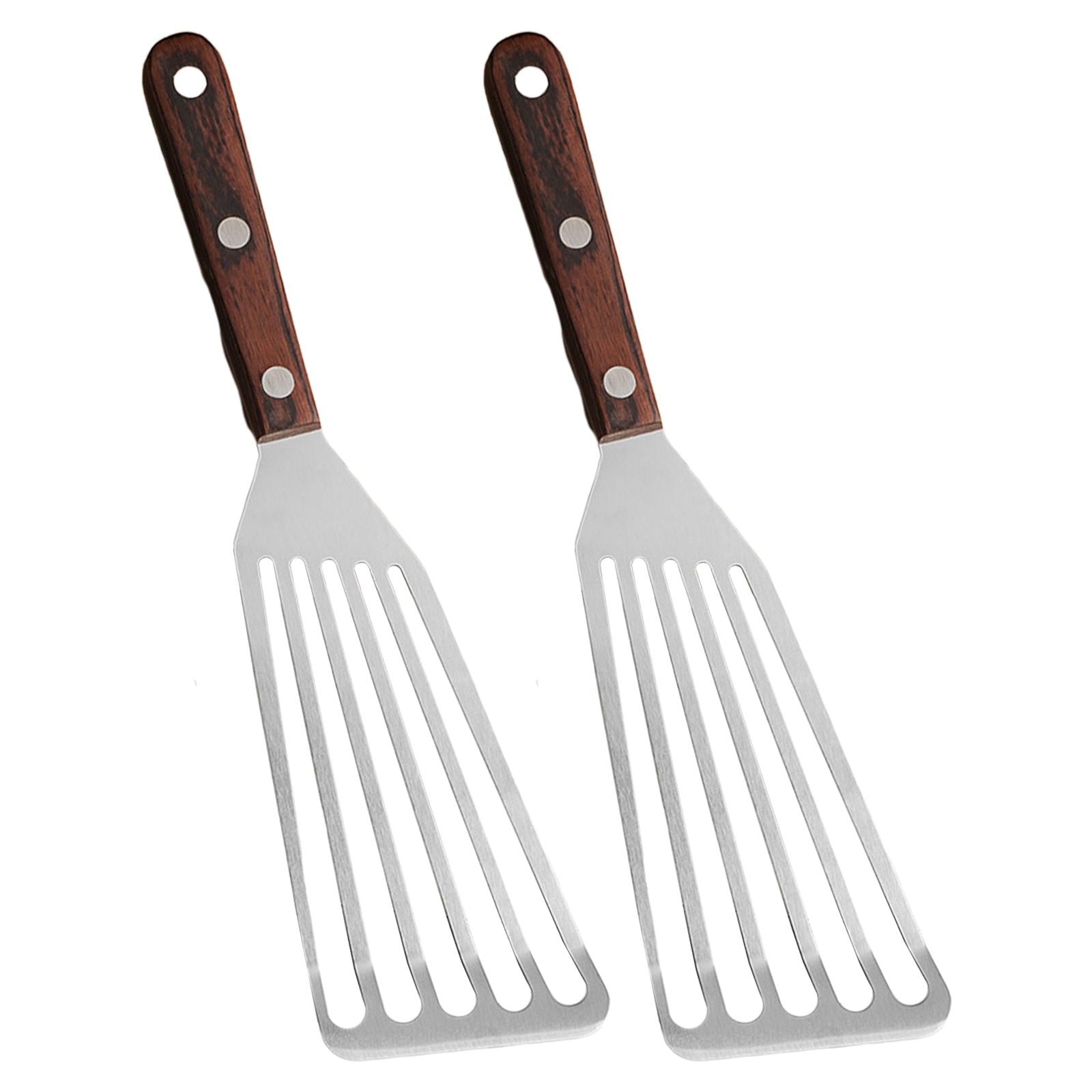 Fish Spatula Dishwasher Safe Kitchen Tools for Cooking Fish, Meat Kitchen M Wood Handle