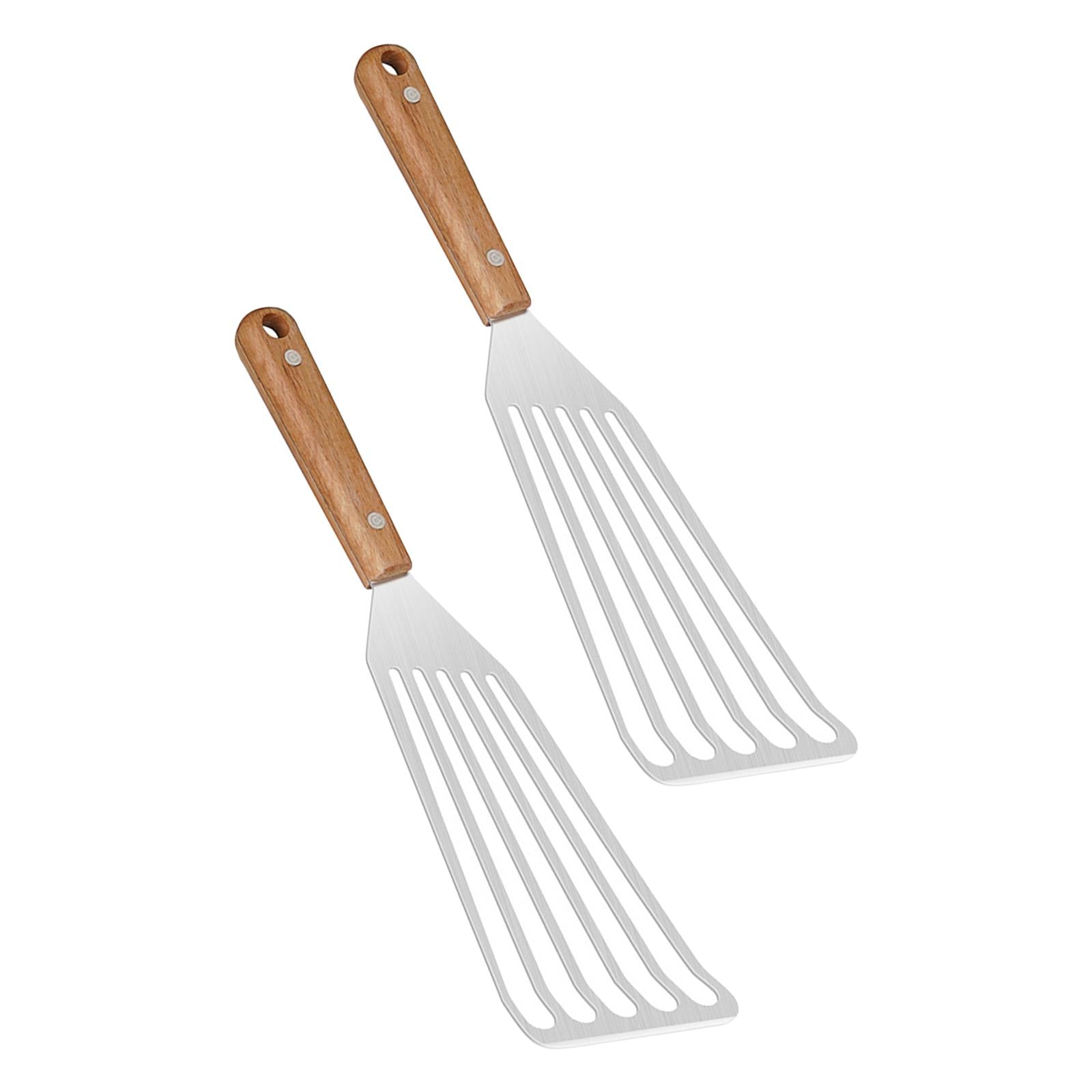Fish Spatula Dishwasher Safe Kitchen Tools for Cooking Fish, Meat Kitchen L Wood Handle