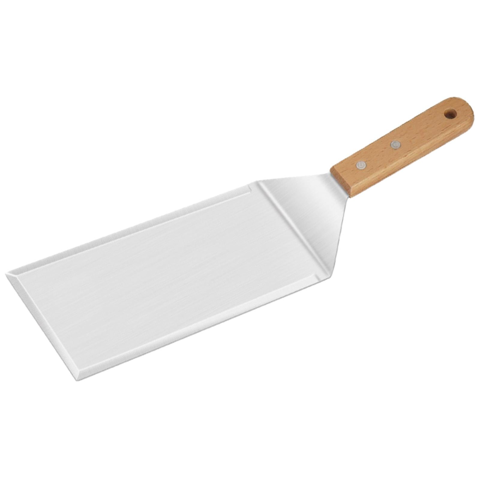 Professional Grill Griddle Spatula Wooden Handle Heavy Duty for Bacon Steak