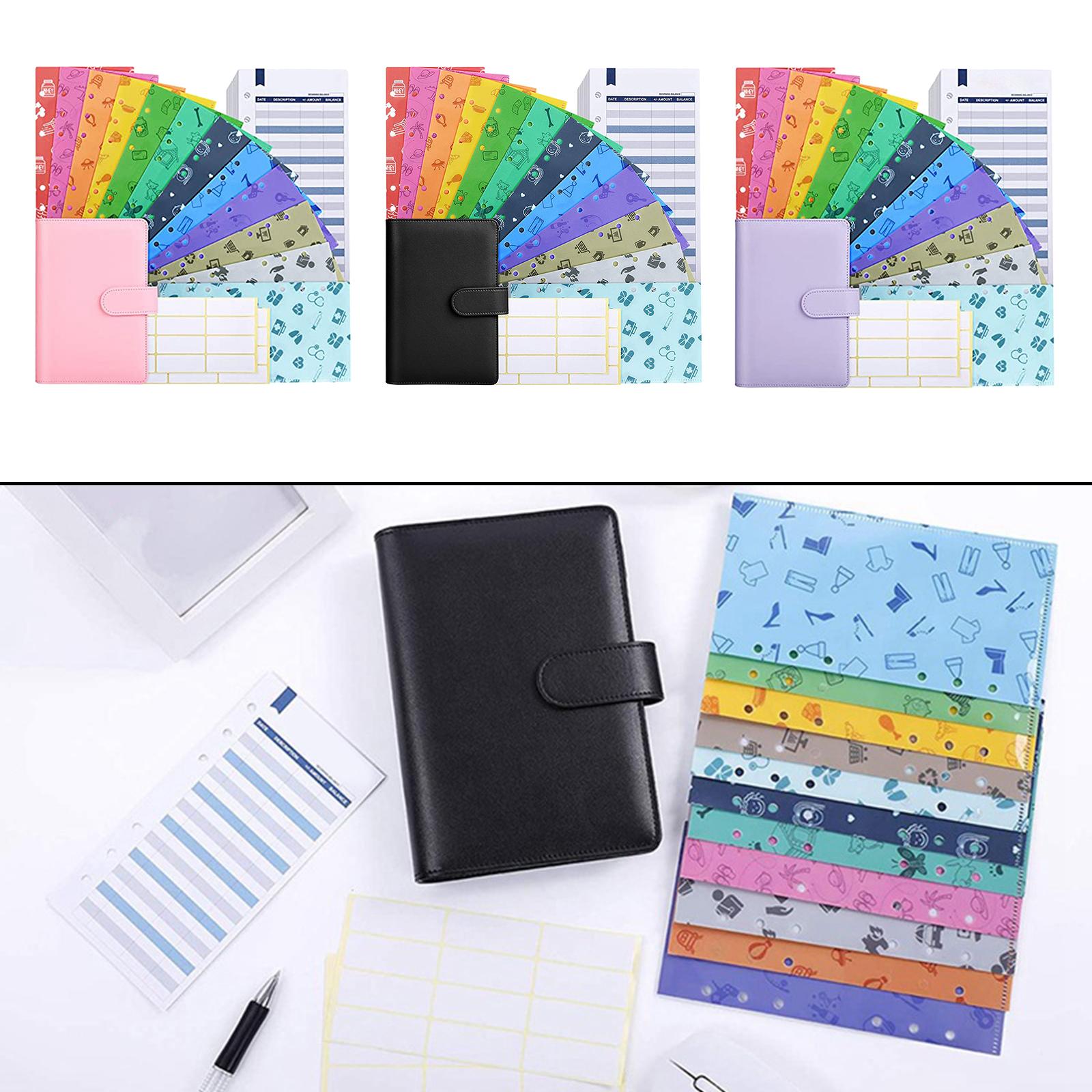 PU Leather A6 Notebook Binder 6 Holes Daily Planner for Student Pueple