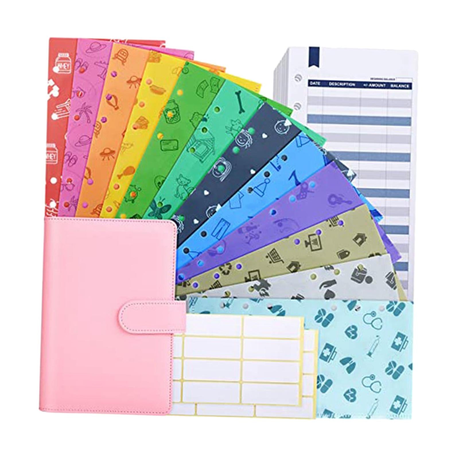 PU Leather A6 Notebook Binder 6 Holes Daily Planner for Student Pink