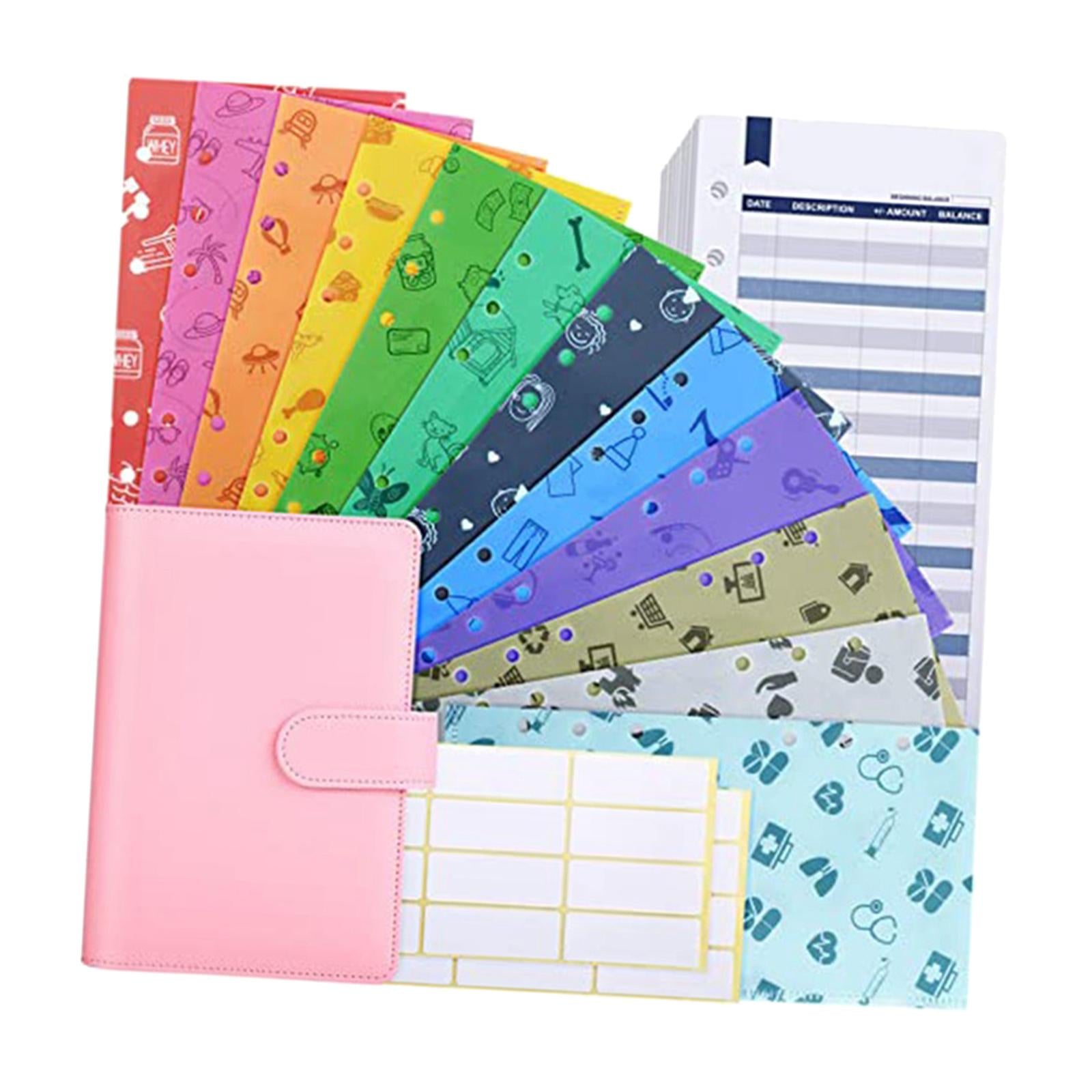 PU Leather A6 Notebook Binder 6 Holes Daily Planner for Student Pink