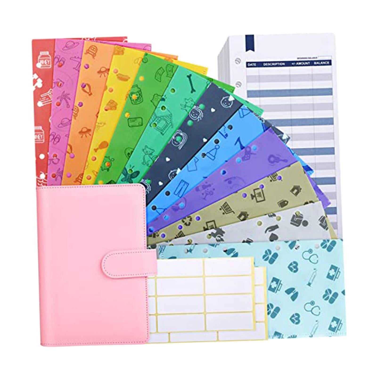 PU Leather A6 Notebook Binder 6 Holes Daily Planner for Student Pink