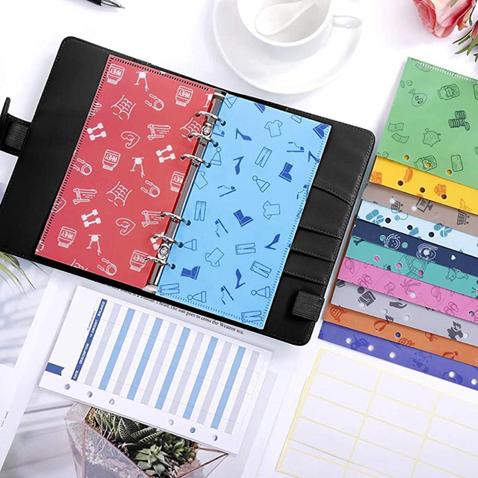 PU Leather A6 Notebook Binder 6 Holes Daily Planner for Student Black