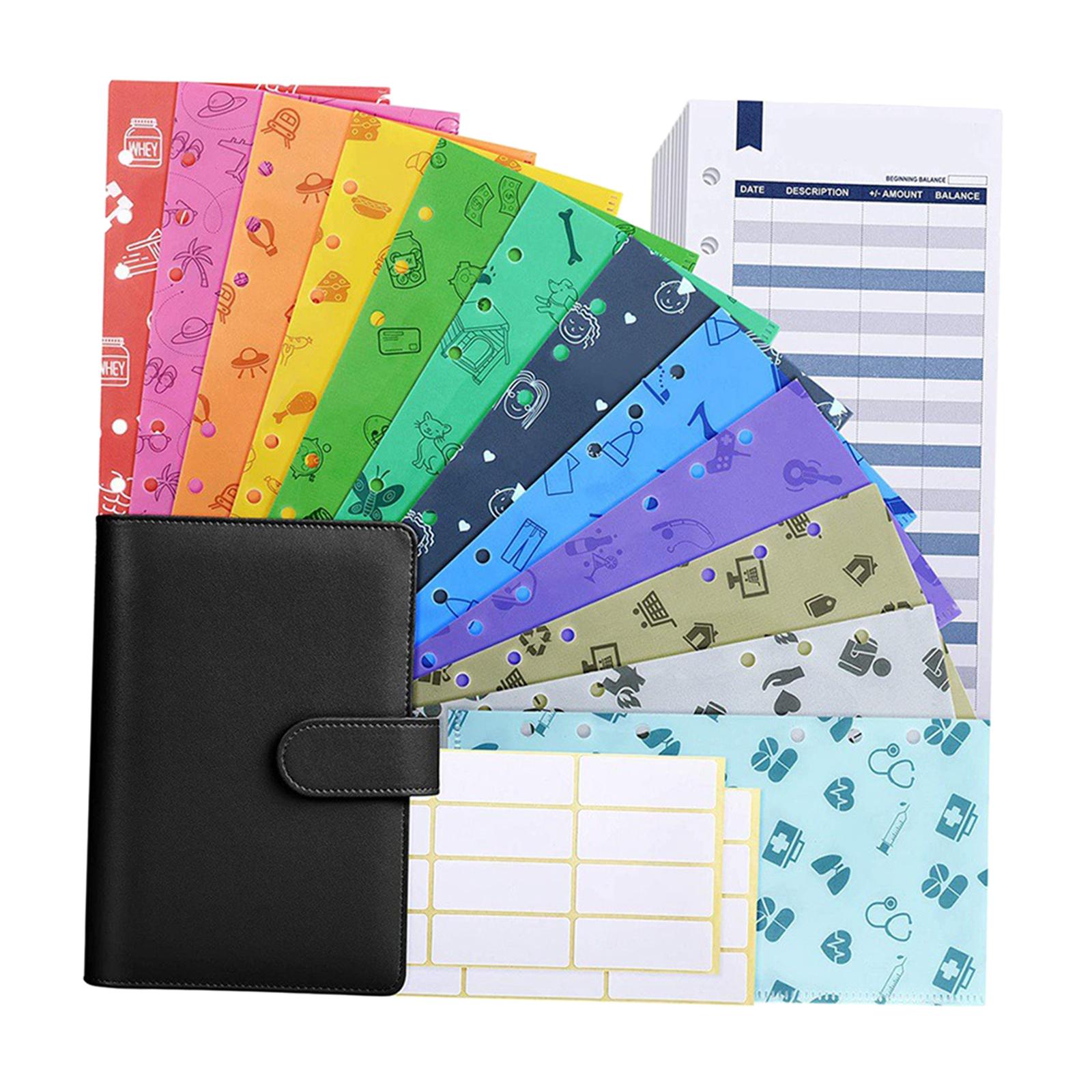 PU Leather A6 Notebook Binder 6 Holes Daily Planner for Student Black