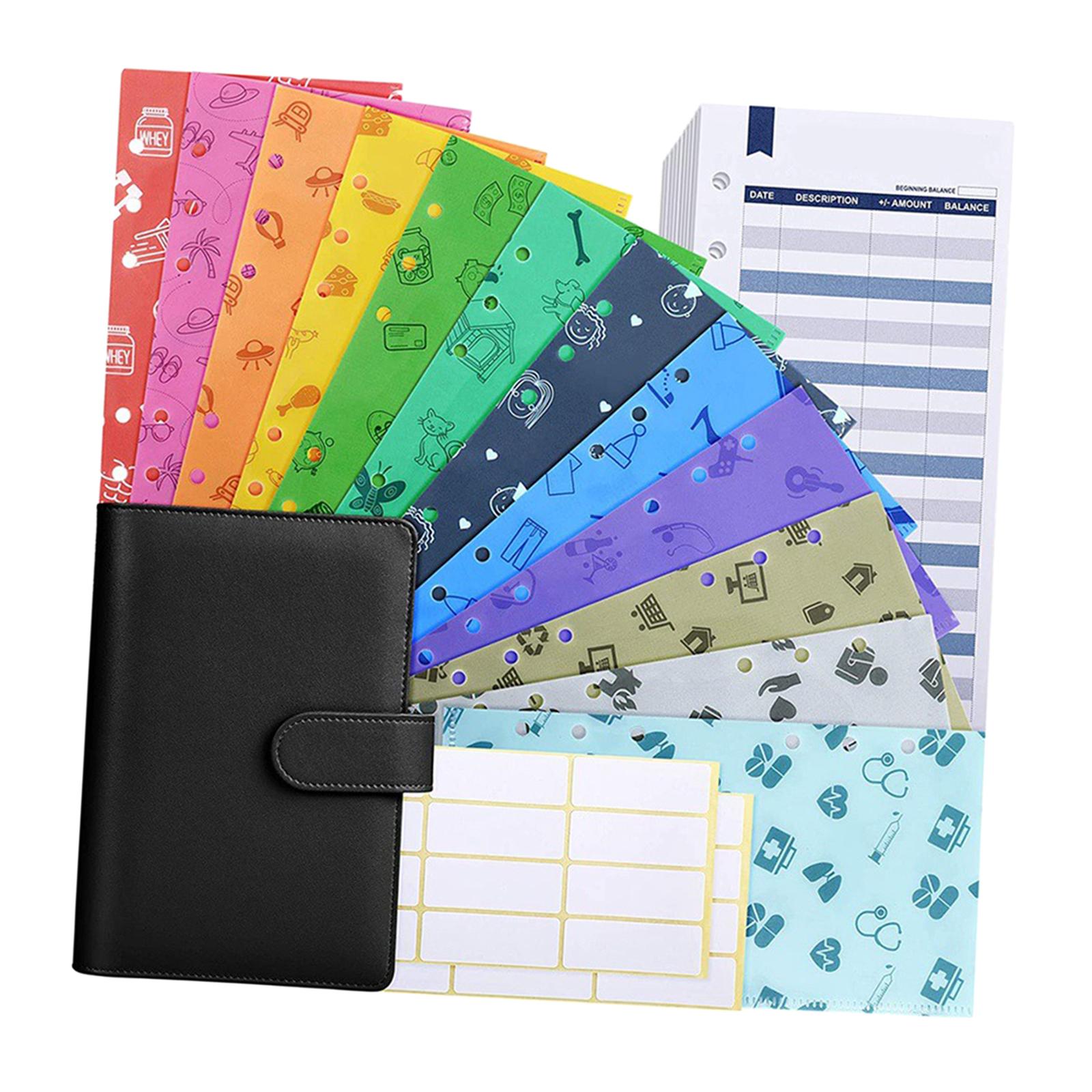 PU Leather A6 Notebook Binder 6 Holes Daily Planner for Student Black