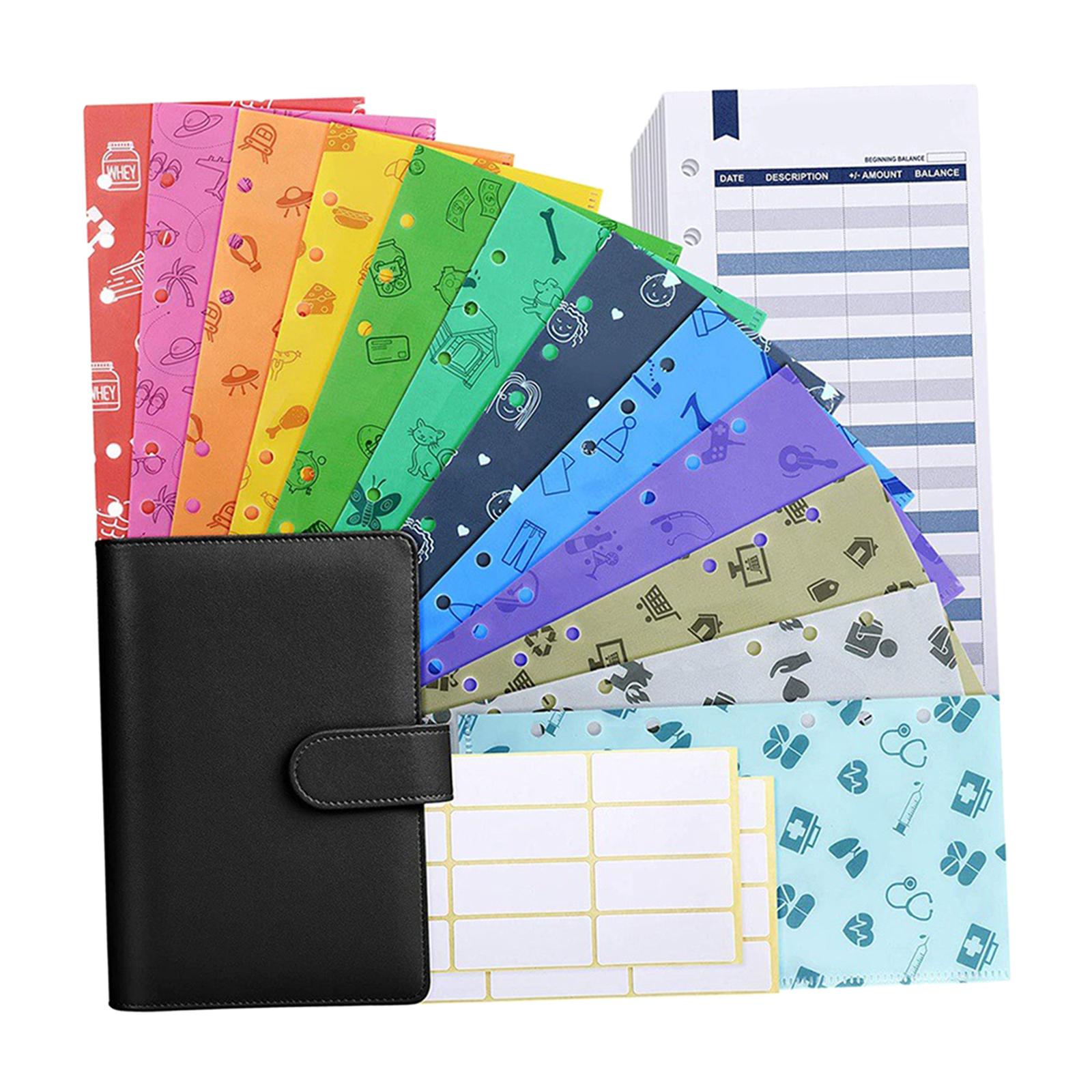 PU Leather A6 Notebook Binder 6 Holes Daily Planner for Student Black