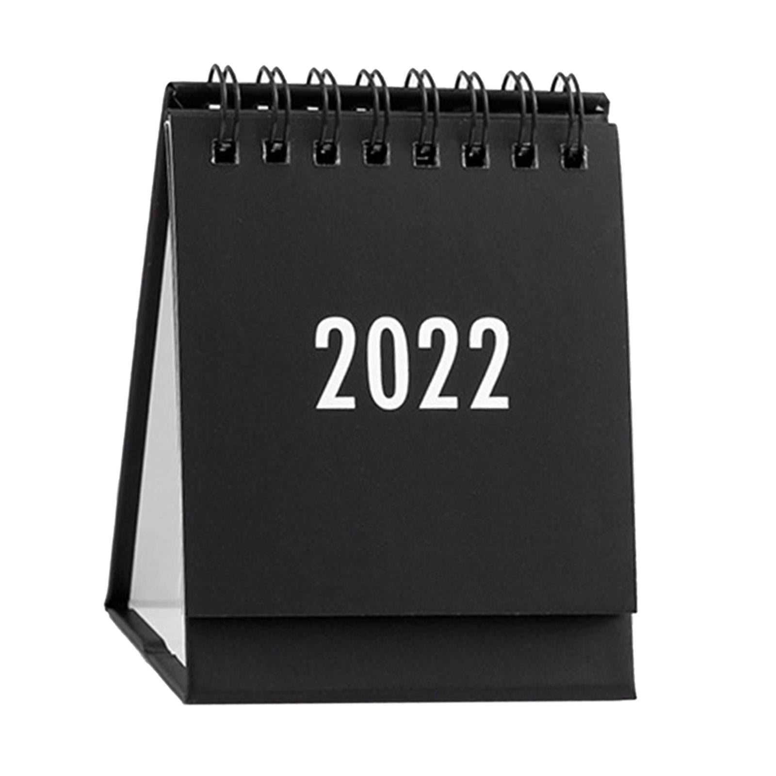 Desktop Calendar Table Work Top Planner Organizer for Home Office Black