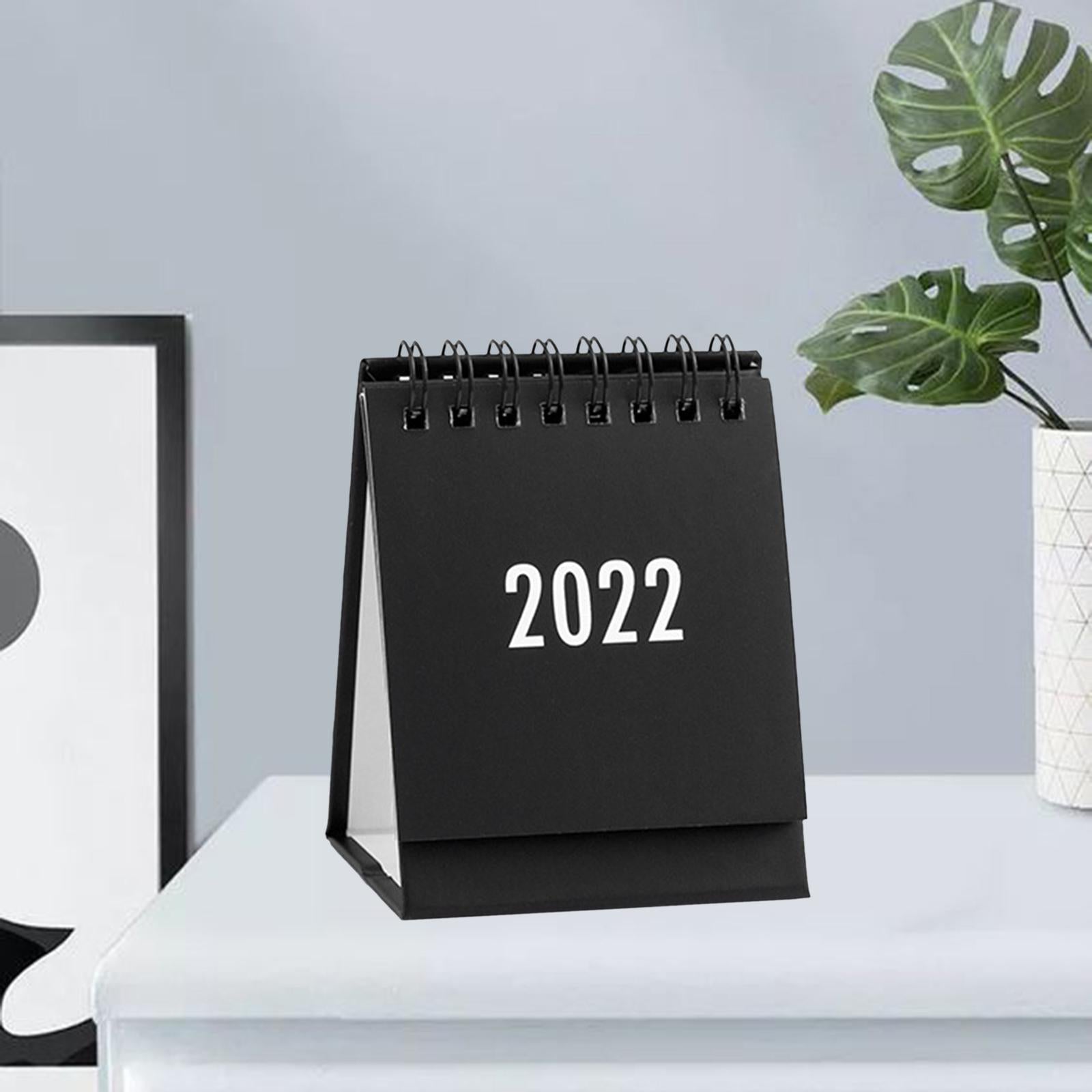 Desktop Calendar Table Work Top Planner Organizer for Home Office Black