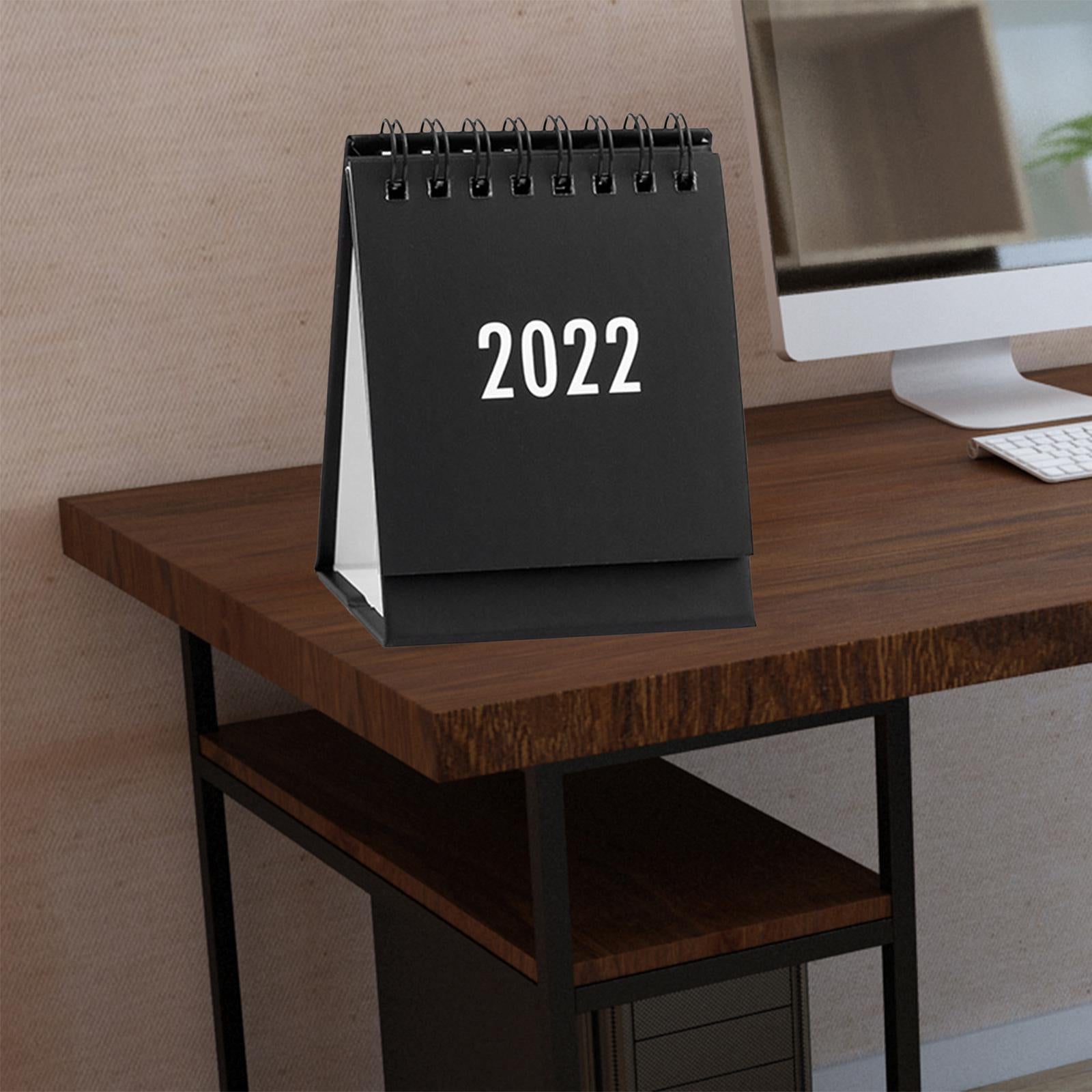 Desktop Calendar Table Work Top Planner Organizer for Home Office Black