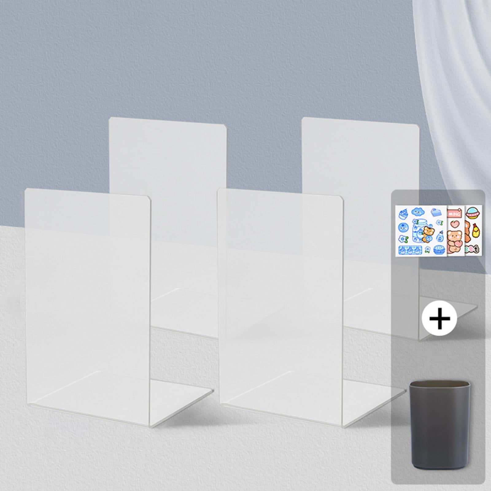 Book Ends with Pencil Holder Books Stand for Stationery Papers Pen Matte