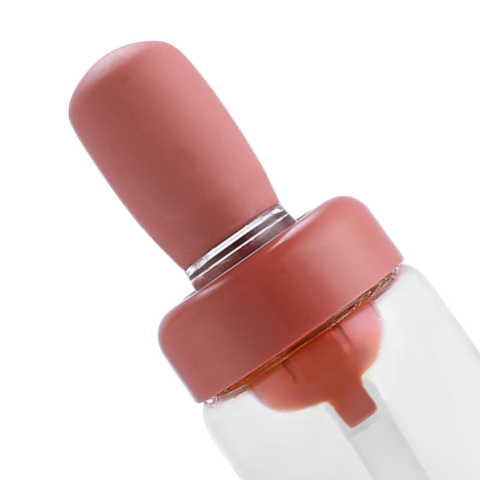 Oil Bottle with Silicone Brush Oil Container for Cooking Baking Pink