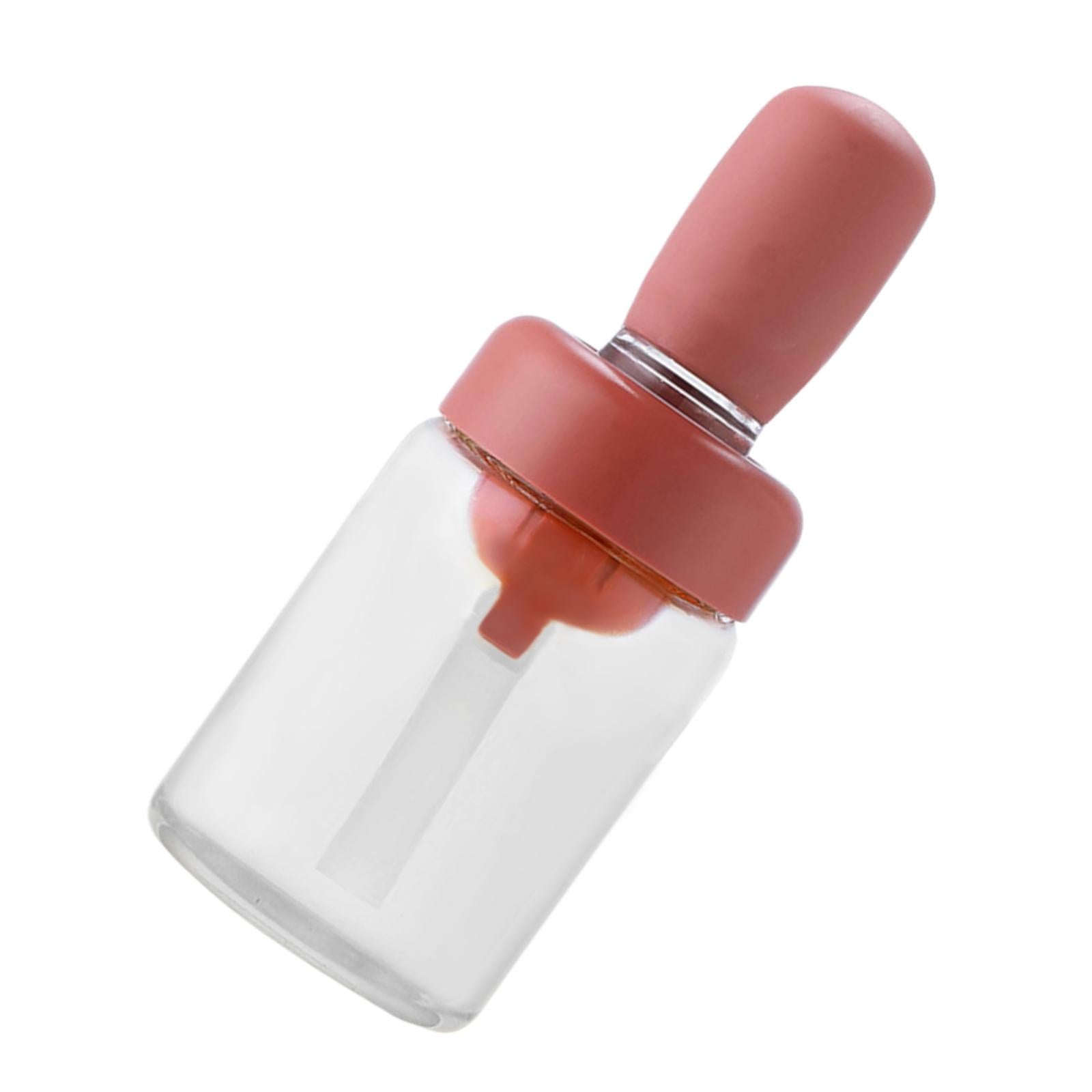 Oil Bottle with Silicone Brush Oil Container for Cooking Baking Pink
