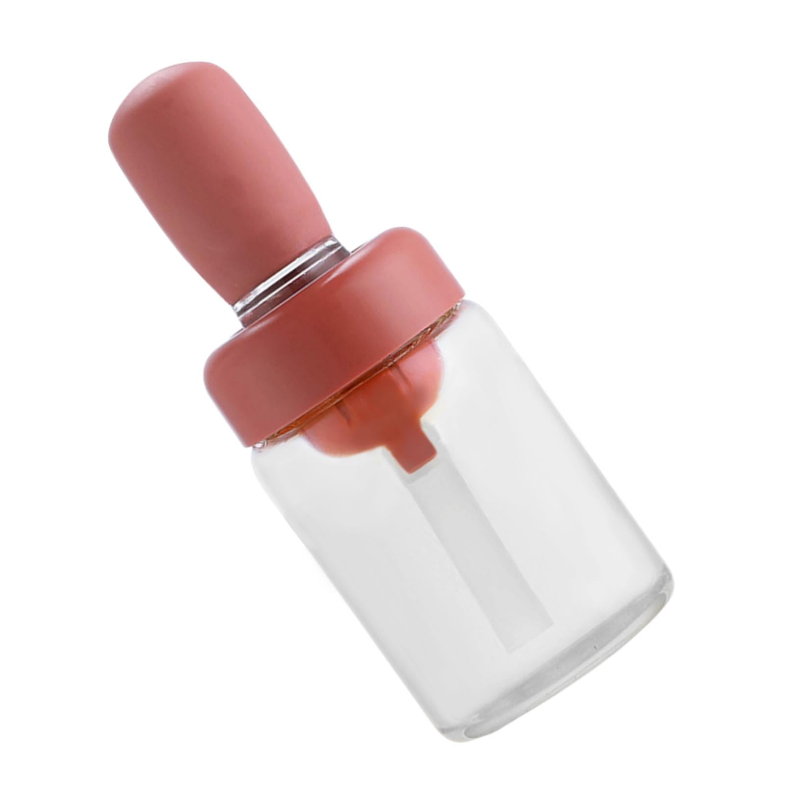 Oil Bottle with Silicone Brush Oil Container for Cooking Baking Pink
