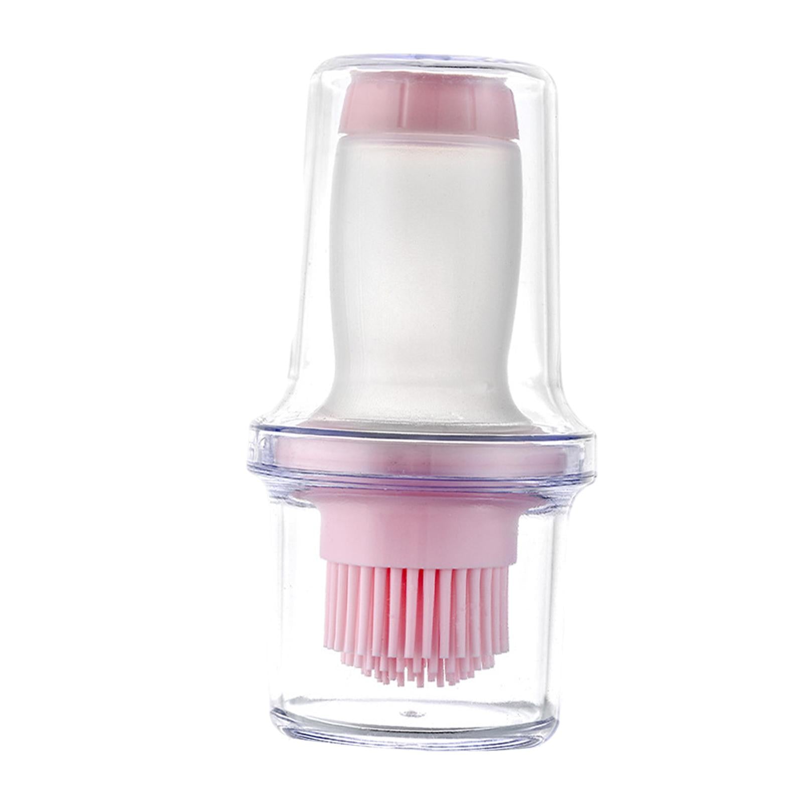 Barbecue Bottle with Brush Oil Brush Silicone Baking BBQ Tools Pink