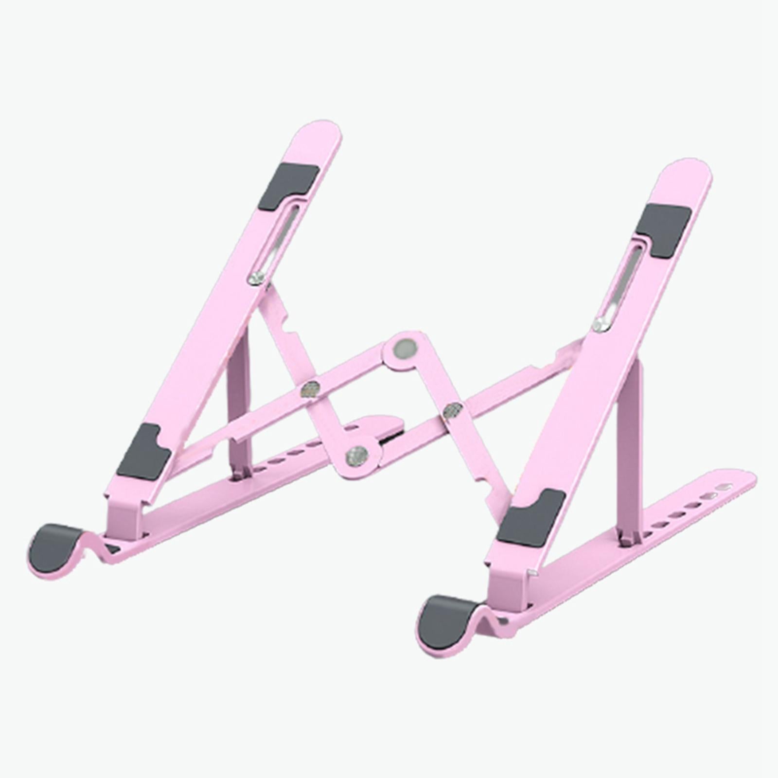 Laptop Stand Height Adjustable Computer Stand for Notebook Desk Office Pink