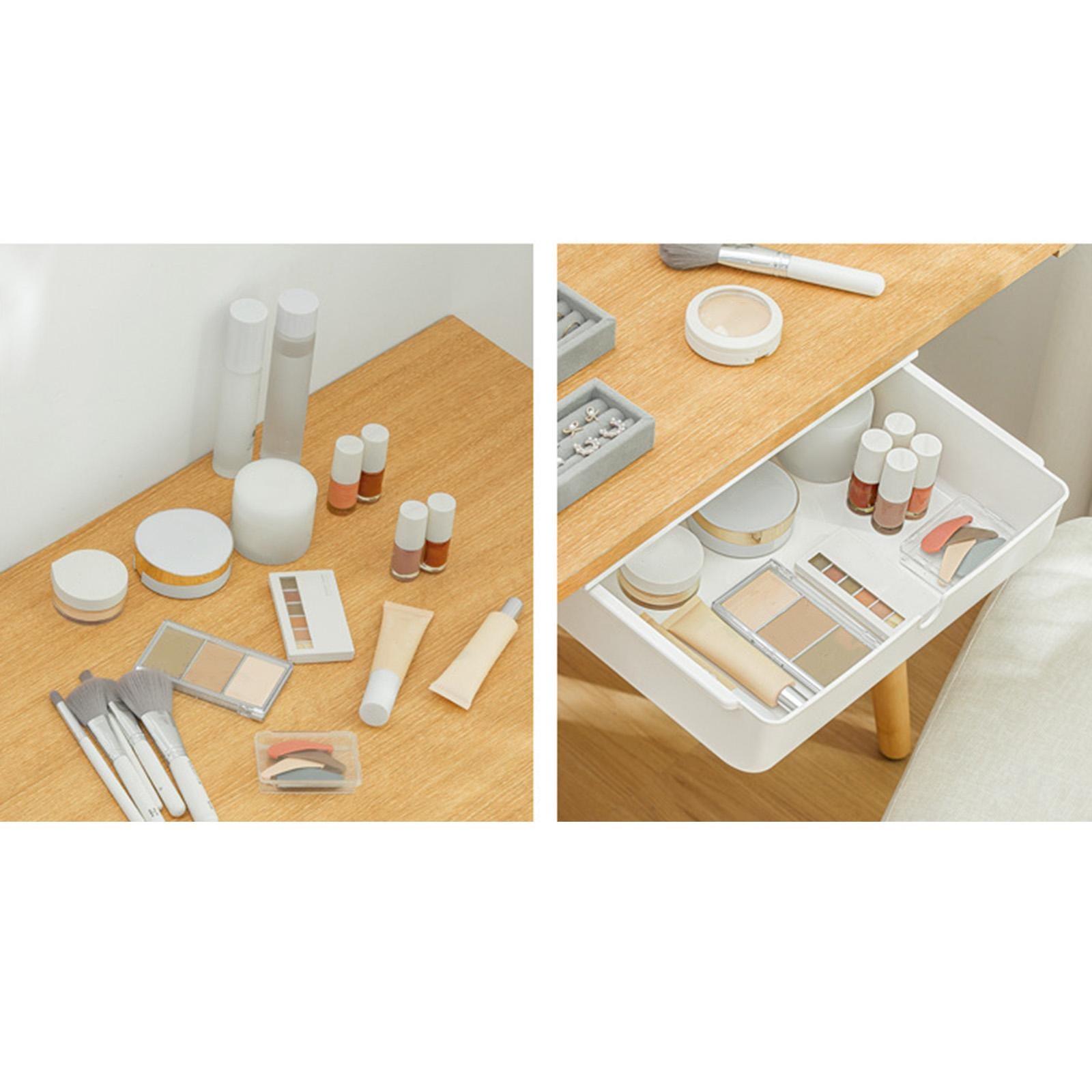 Plastic Hidden Desktop Drawer Tray Pen Stationery Storage Box for Office