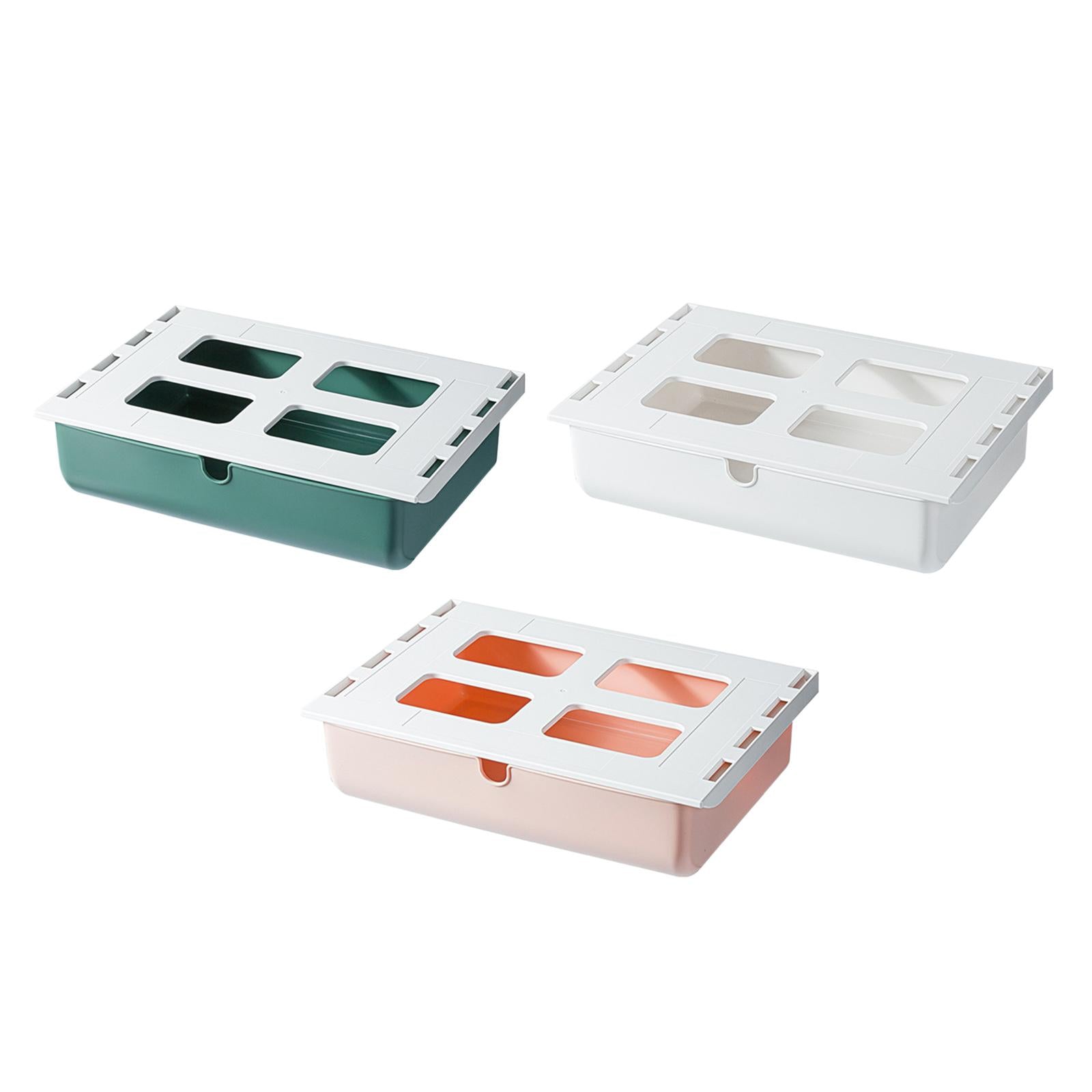 Plastic Hidden Desktop Drawer Tray Pen Stationery Storage Box for Office