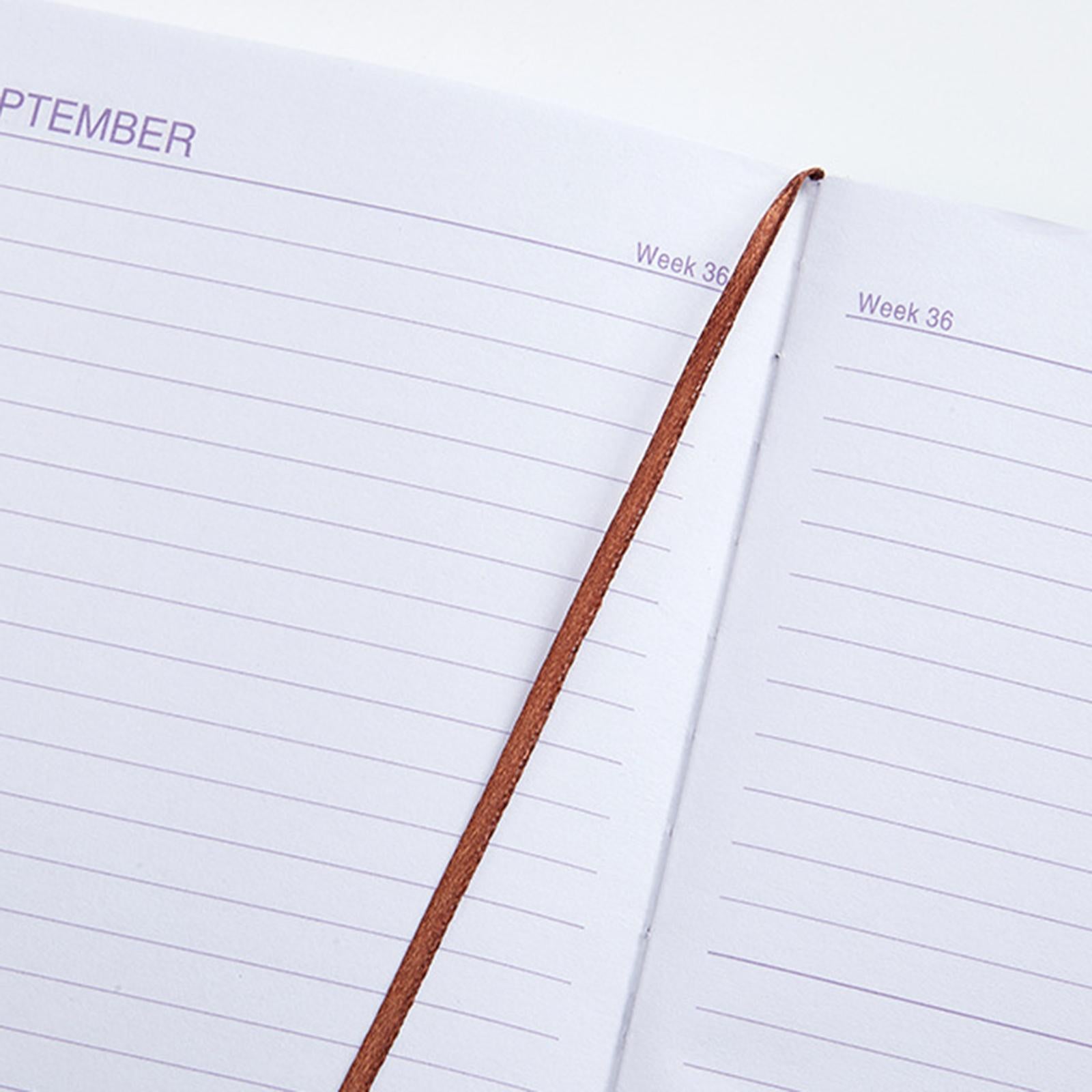 Daily Notebook W/ 12 Months Time Noting Portable Weekly Monthly for School Black