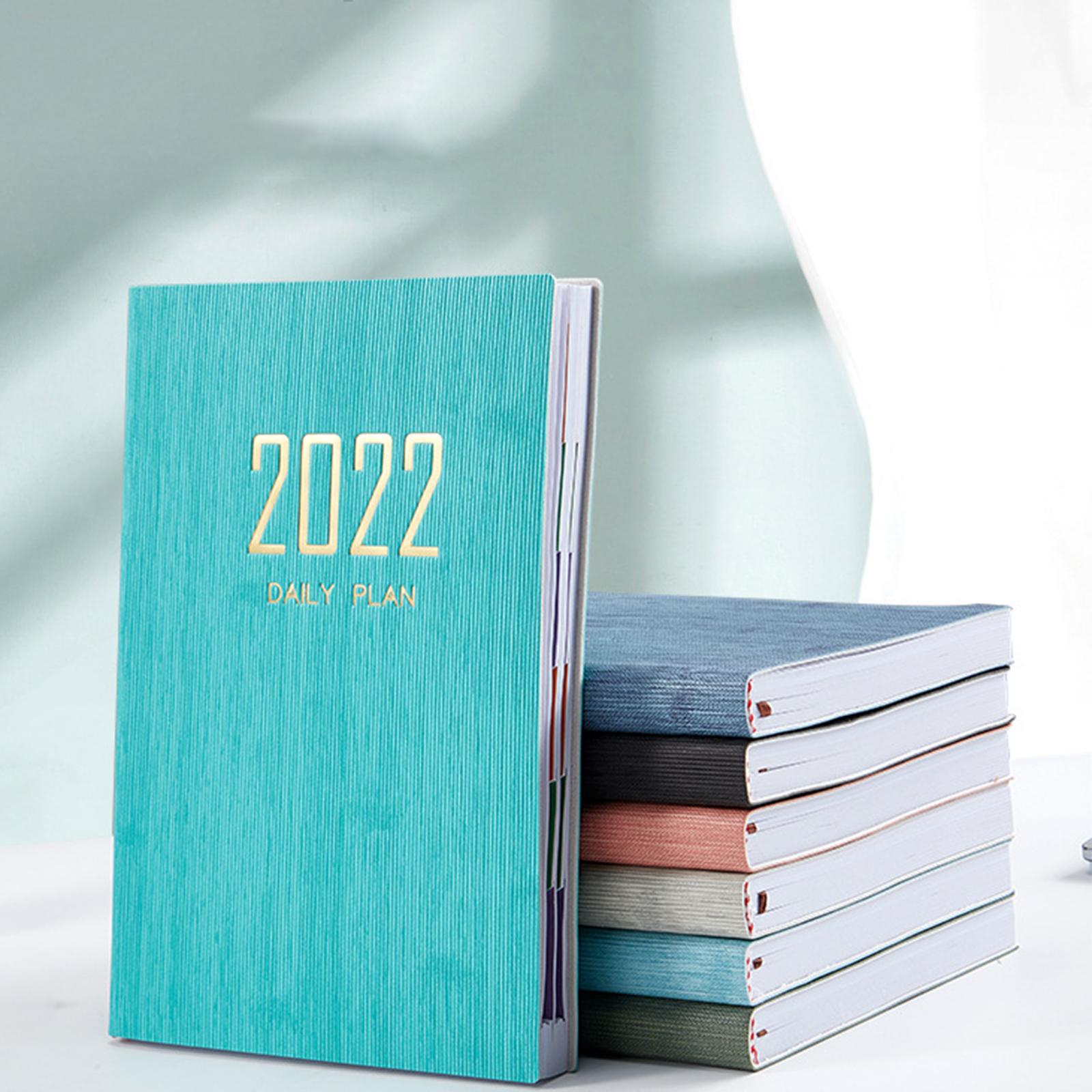 Daily Notebook W/ 12 Months Time Noting Portable Weekly Monthly for School Green