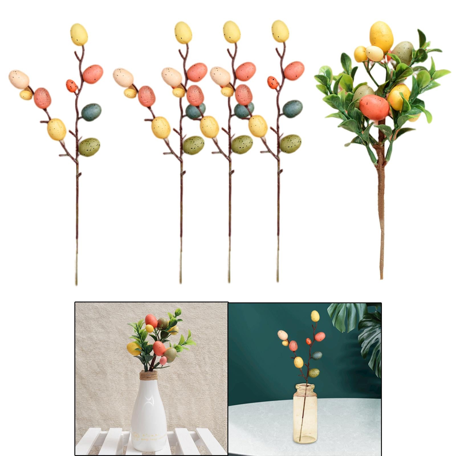 Easter Egg Tree Branch Home Decoration Painting Eggs Spring Party DIY Decor A