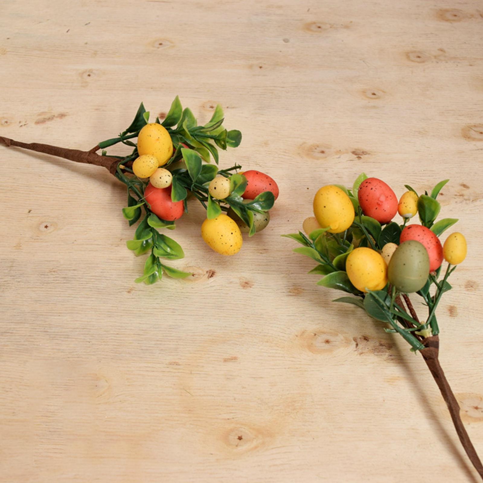 Easter Egg Tree Branch Home Decoration Painting Eggs Spring Party DIY Decor C