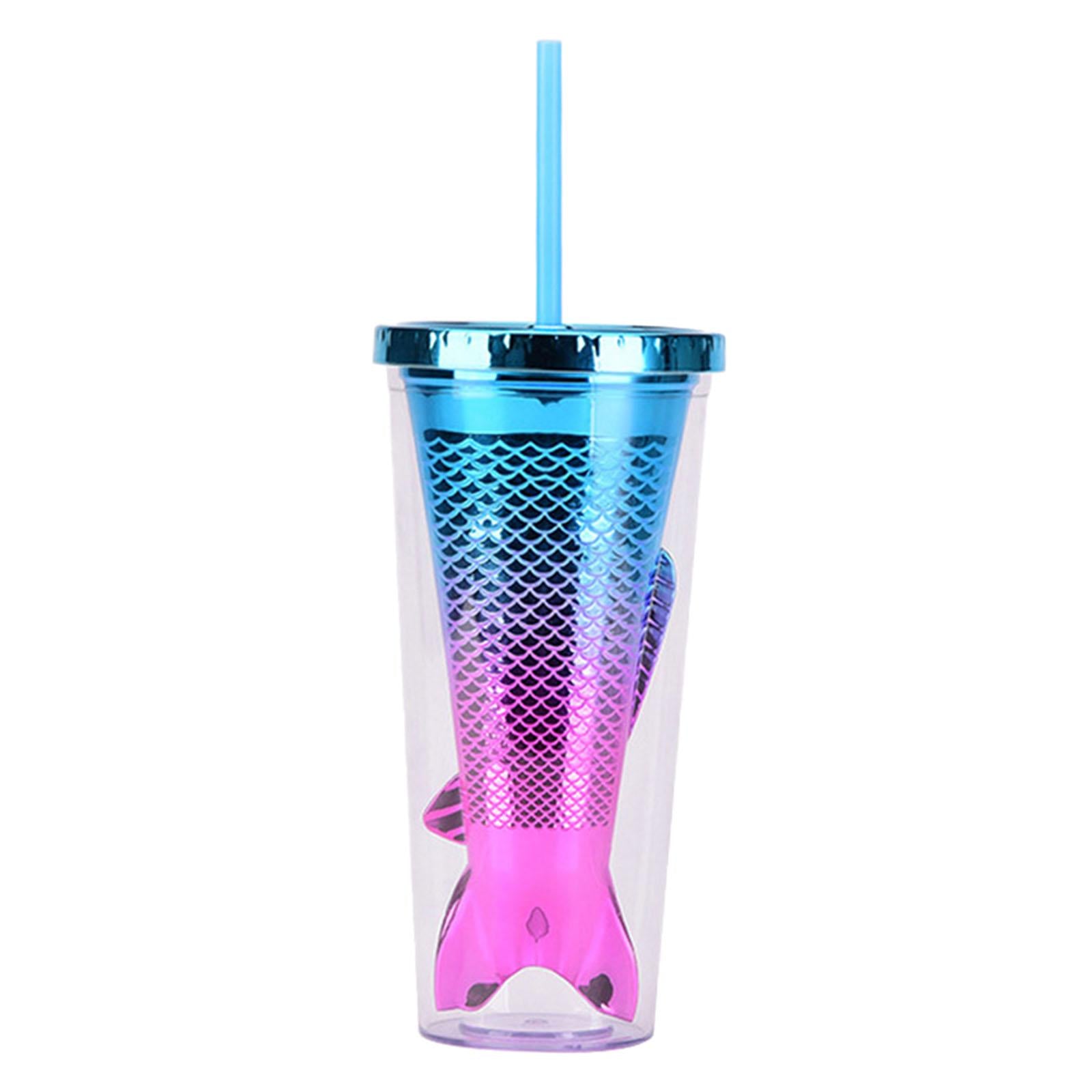 Glamour Tumbler Glitter Drinking Cup Leakproof Water Bottle with Straw & Lid Style C