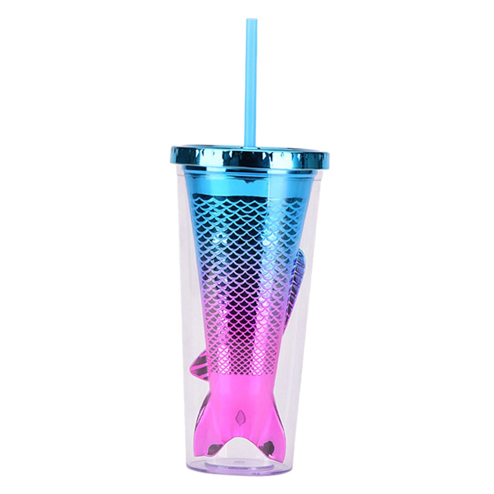 Glamour Tumbler Glitter Drinking Cup Leakproof Water Bottle with Straw & Lid Style C
