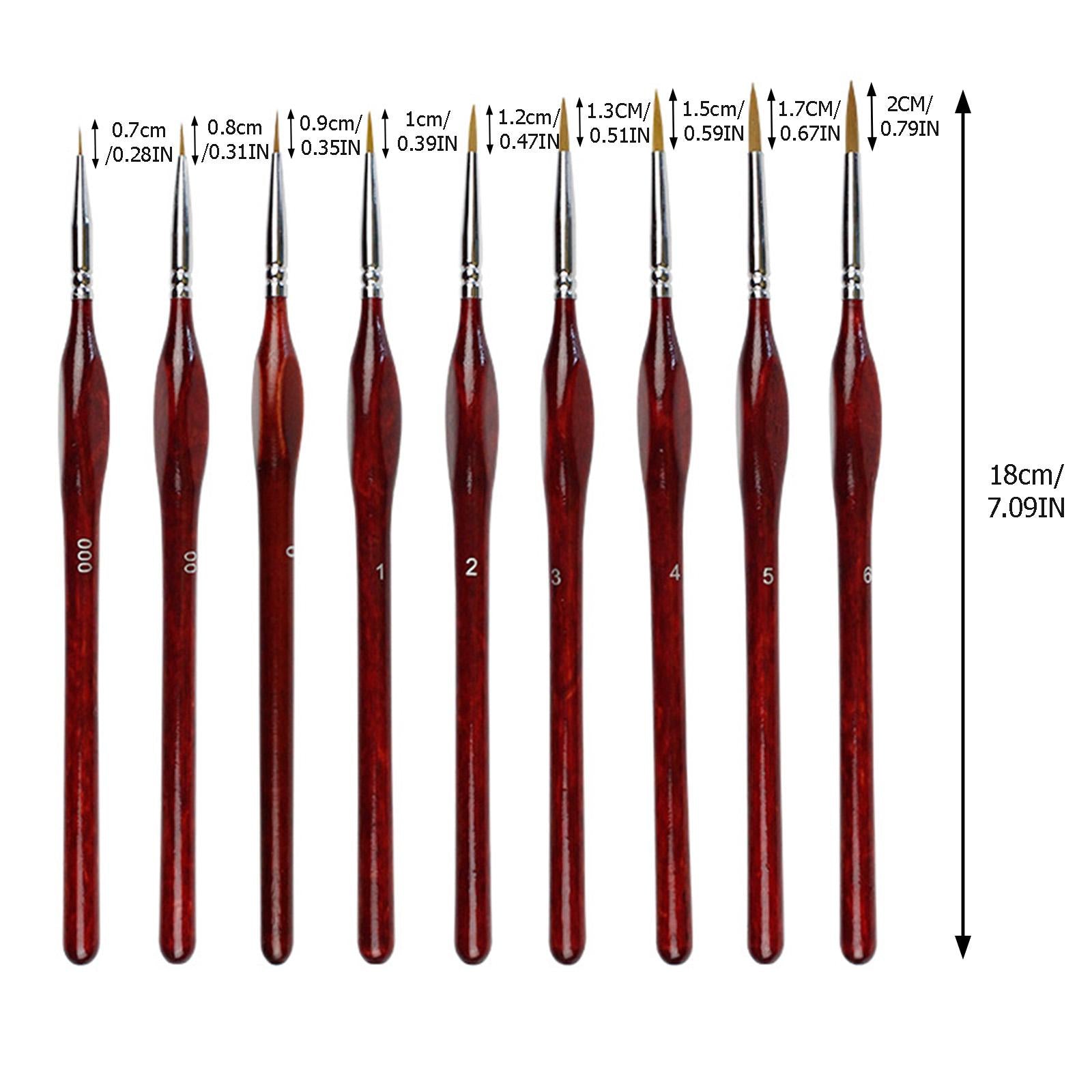 Drawing Hook Line Pen Craft Kit for Oil Painting Scale Model Painting 9pcs