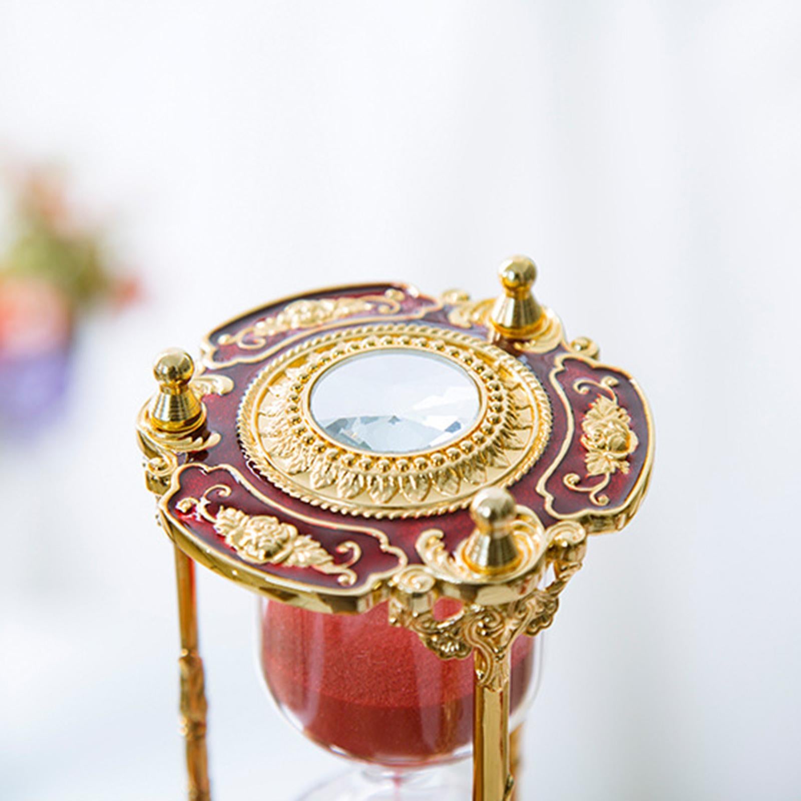 Creative Sand Clock Birthday Gift for Desktop Wedding Decoration Red