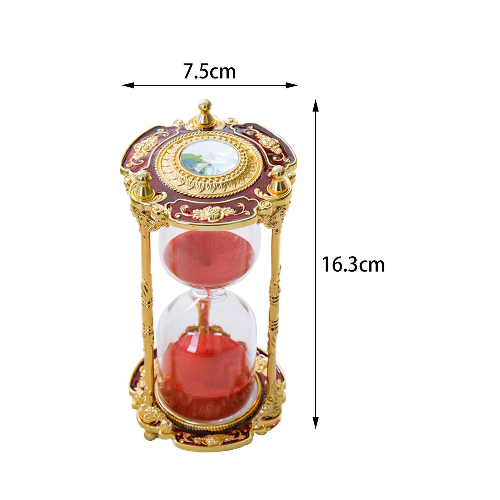 Creative Sand Clock Birthday Gift for Desktop Wedding Decoration Red
