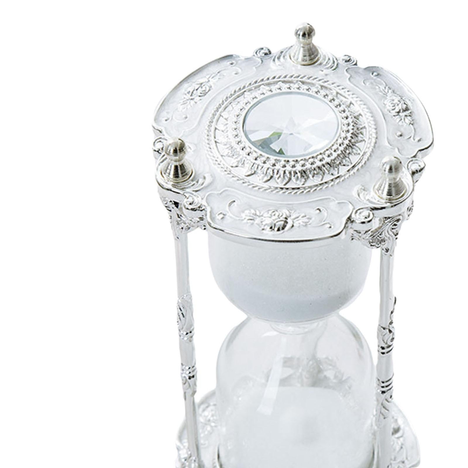 Creative Sand Clock Birthday Gift for Desktop Wedding Decoration White
