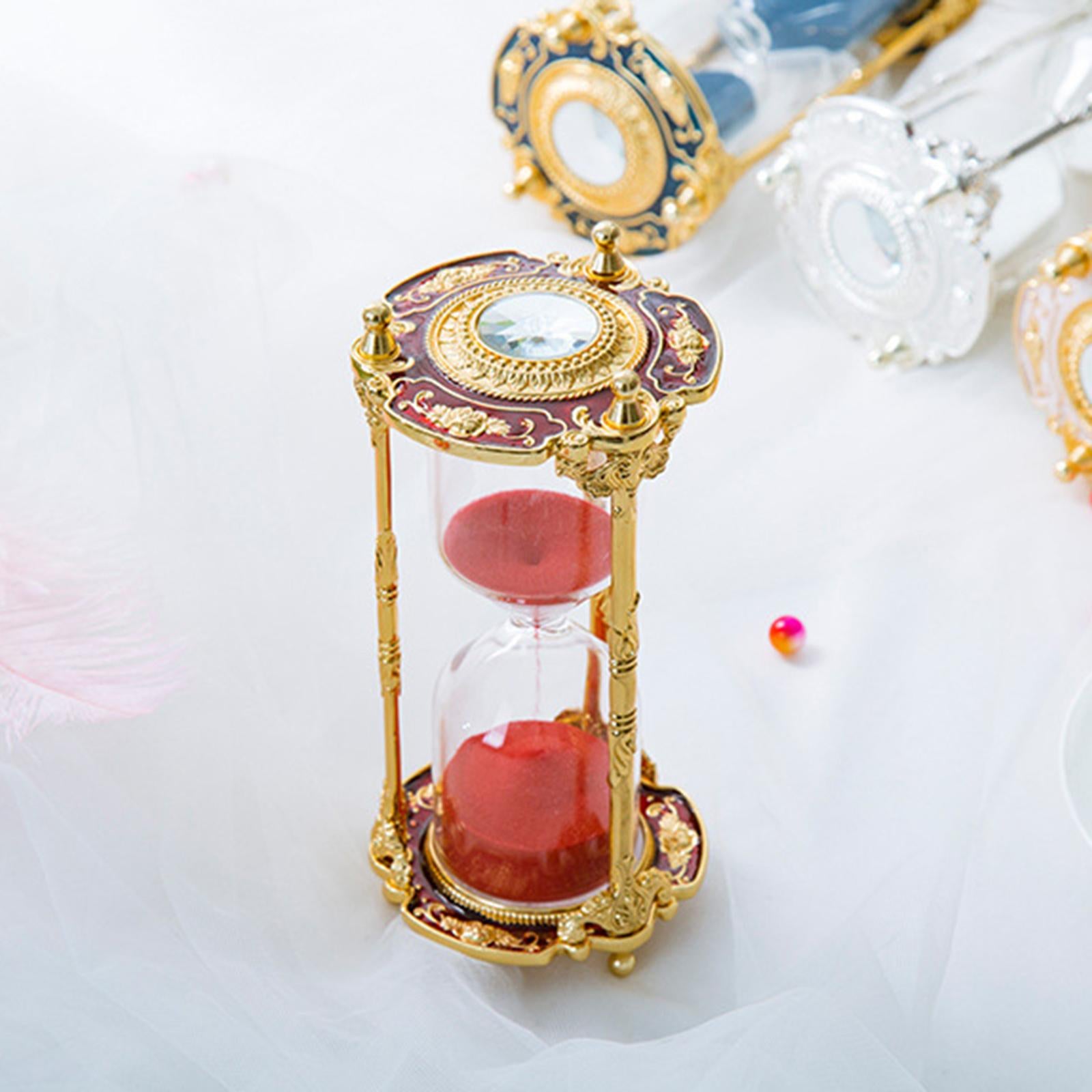 Creative Sand Clock Birthday Gift for Desktop Wedding Decoration White