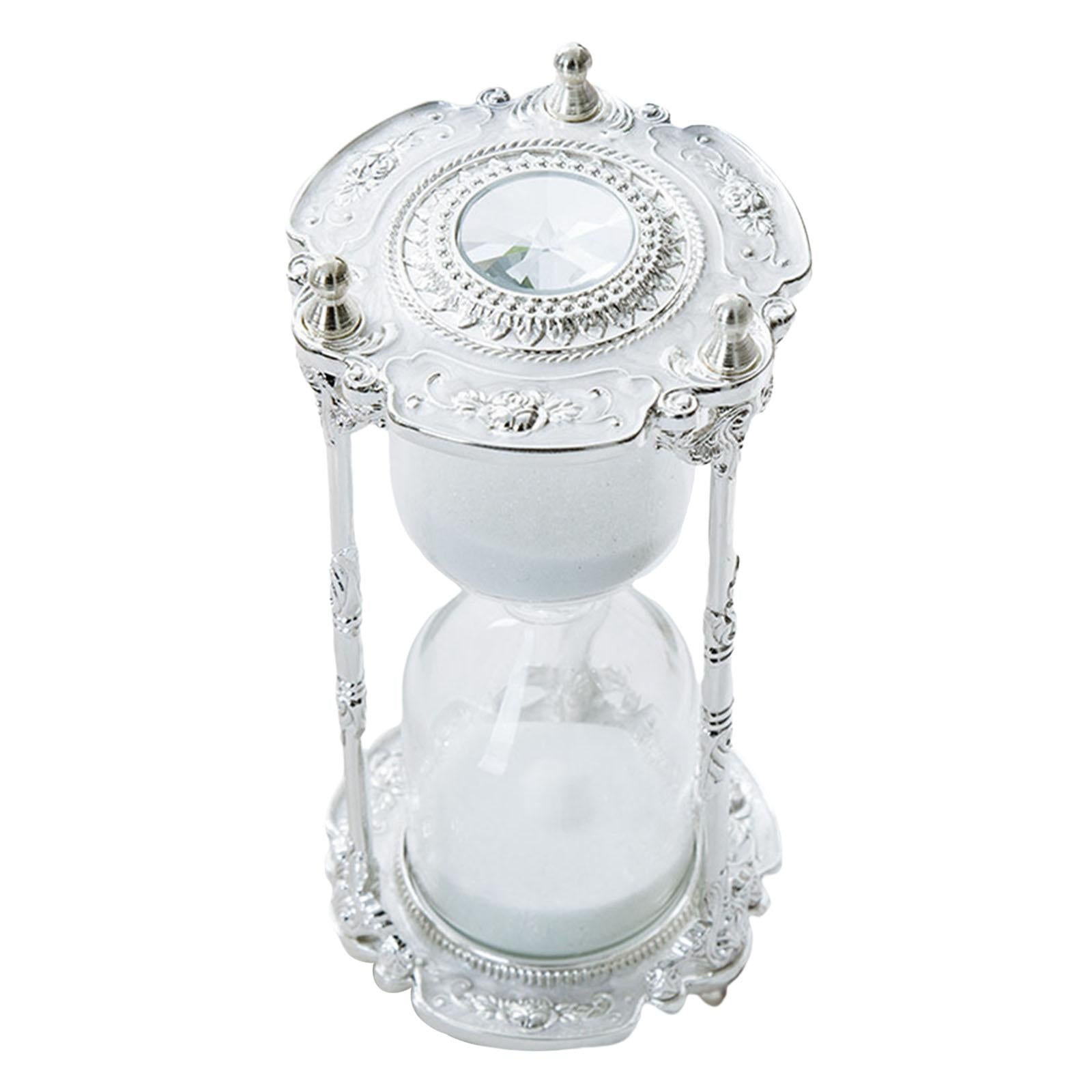 Creative Sand Clock Birthday Gift for Desktop Wedding Decoration White