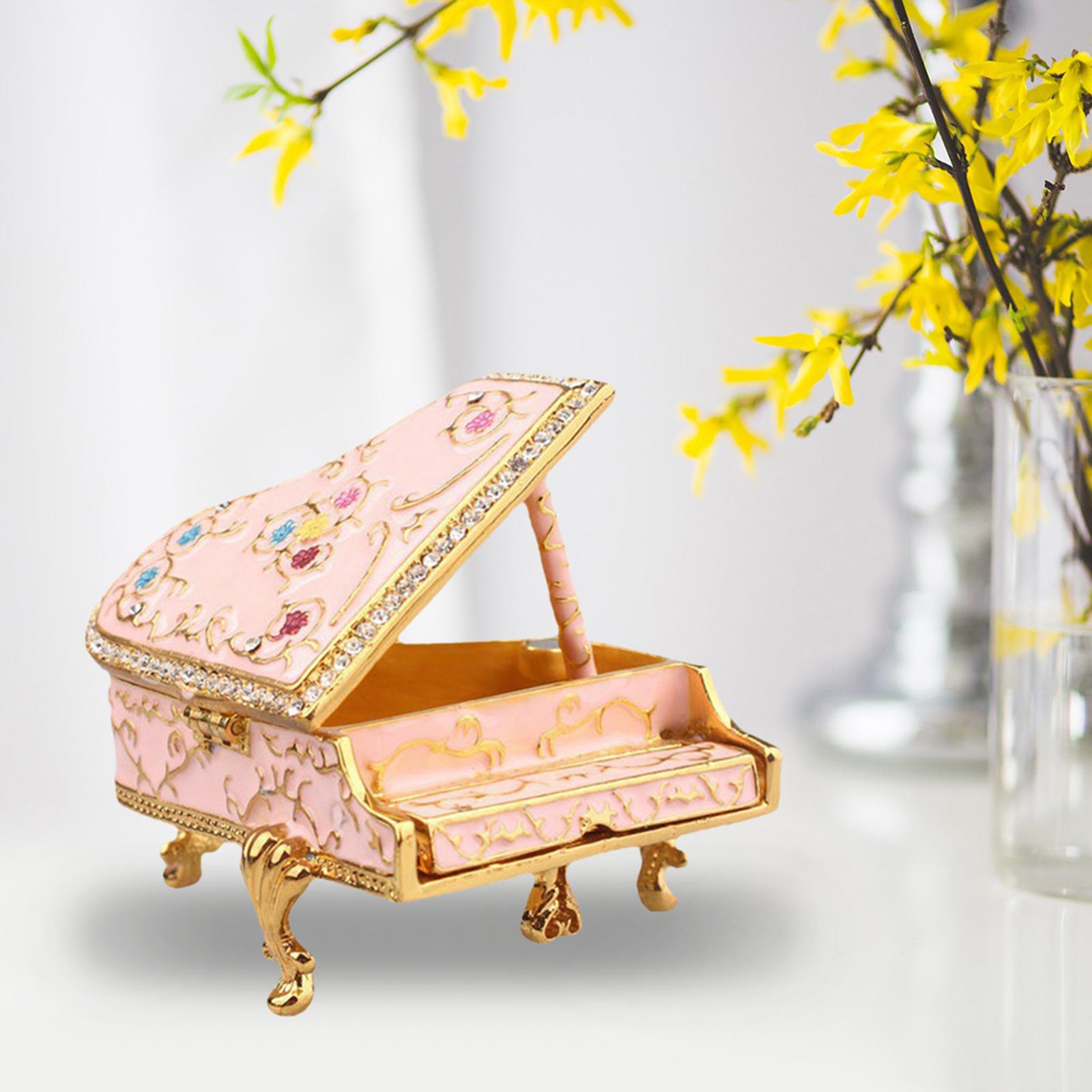 Classic Piano Model Musical Boxes Educational Toy Home Decor Pink