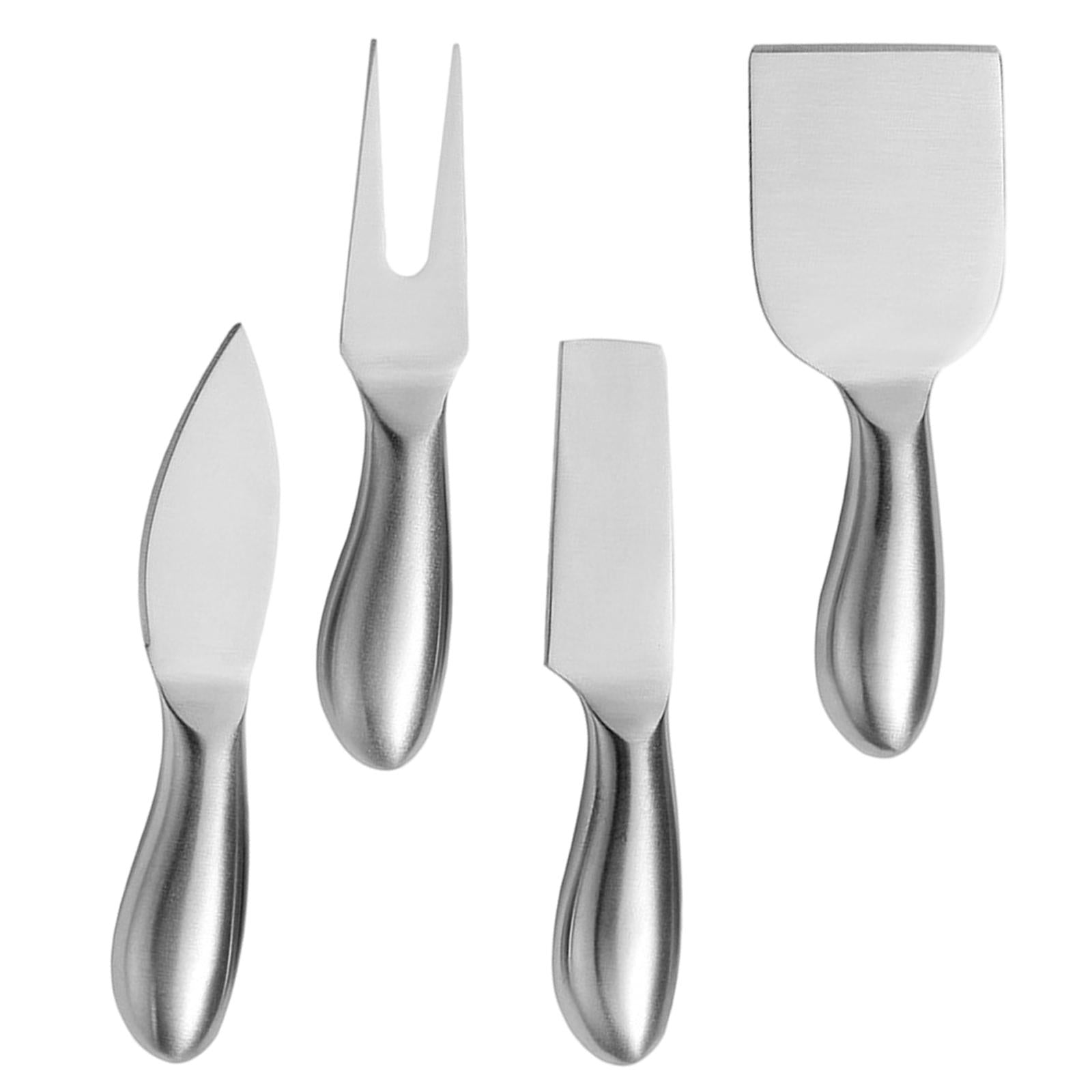 Stainless Steel Cheese Tools Set Cheese Cutter Cake Spatula 4PCS Silver