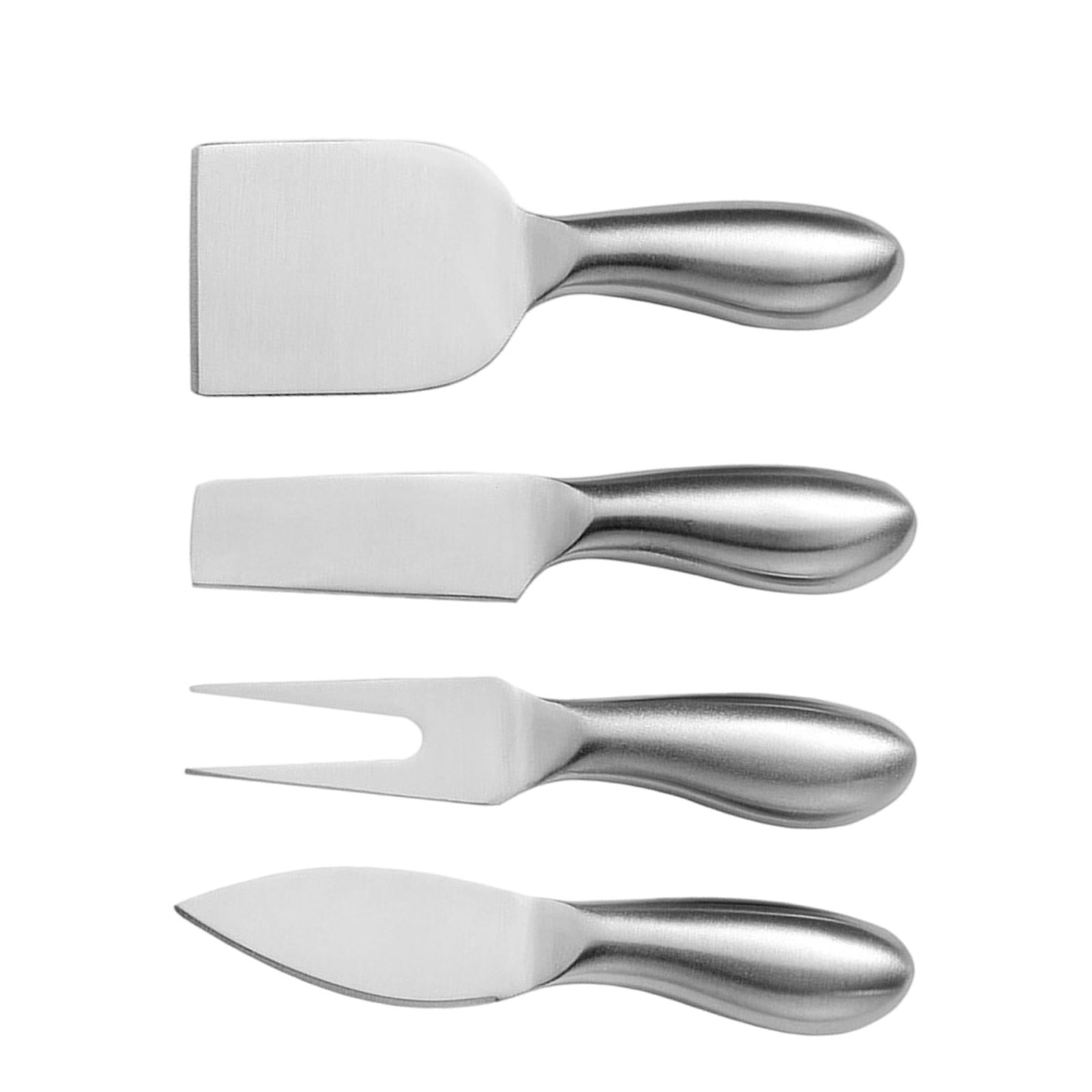 Stainless Steel Cheese Tools Set Cheese Cutter Cake Spatula 4PCS Silver