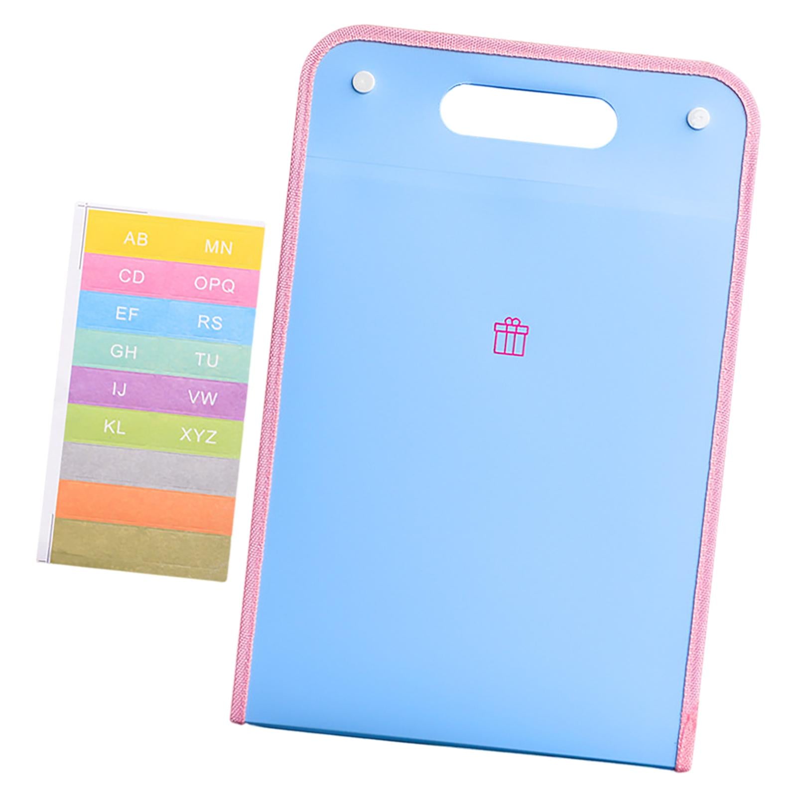 Portable Organ Bag File Classification Storage Bag Large Capacity for Office Blue