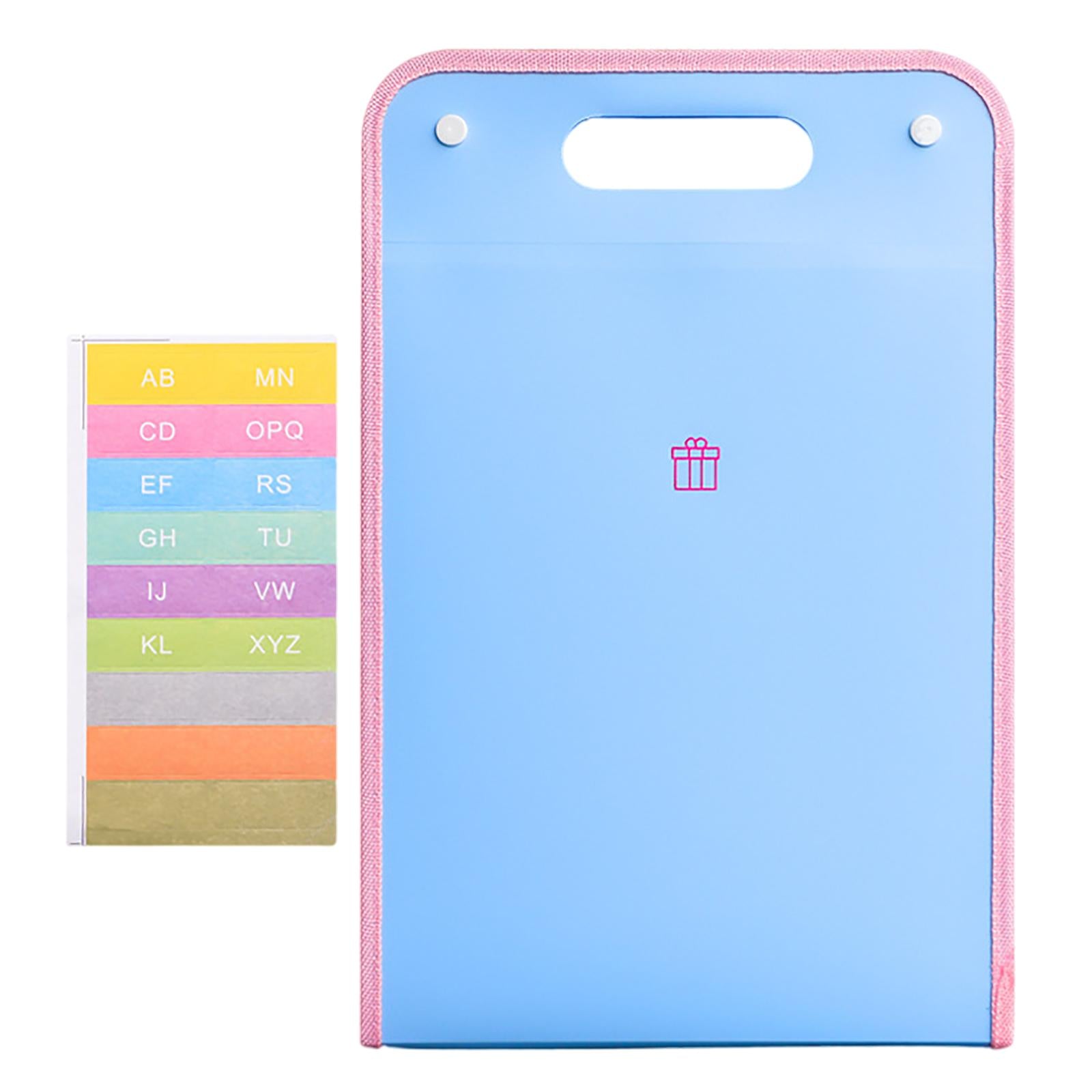 Portable Organ Bag File Classification Storage Bag Large Capacity for Office Blue