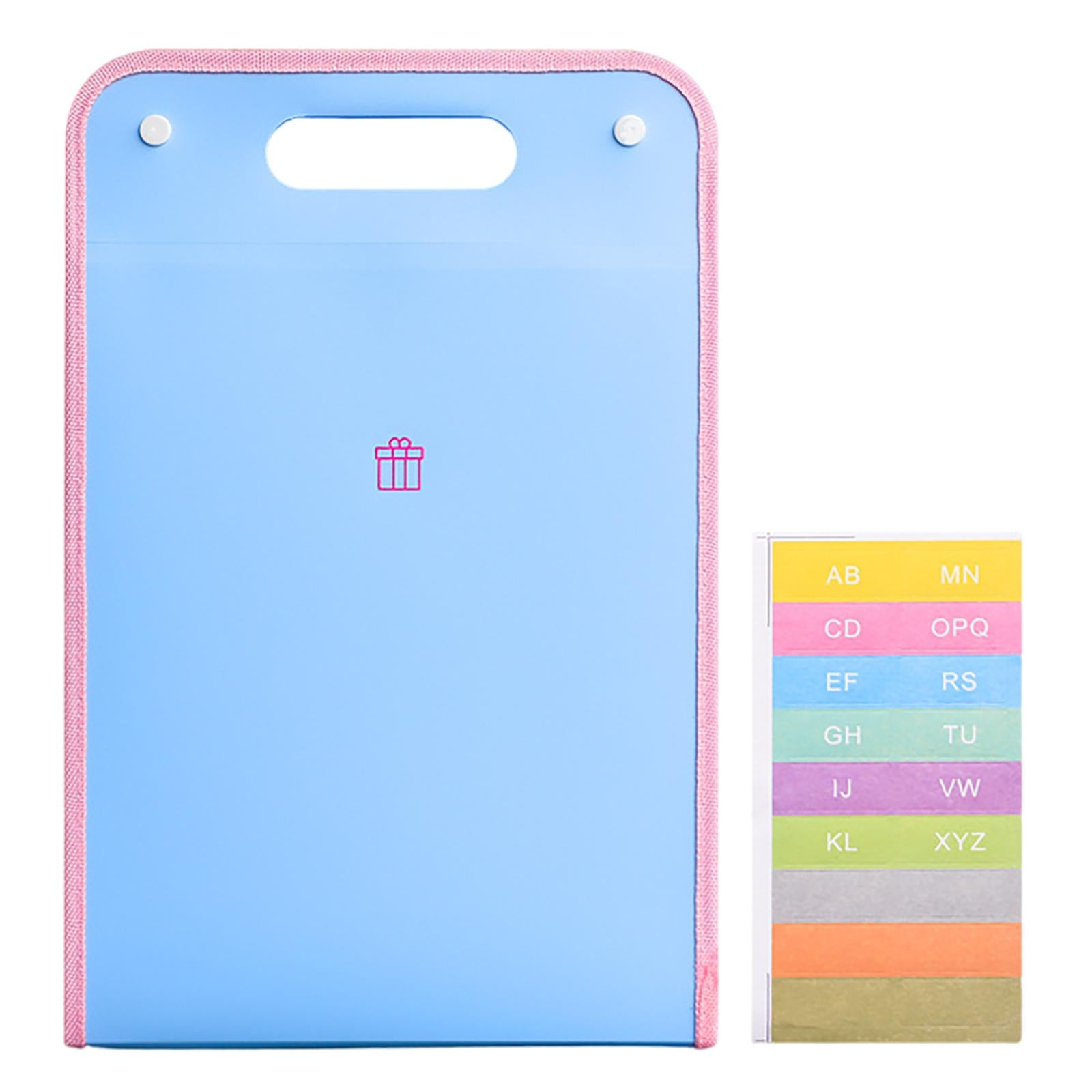 Portable Organ Bag File Classification Storage Bag Large Capacity for Office Blue