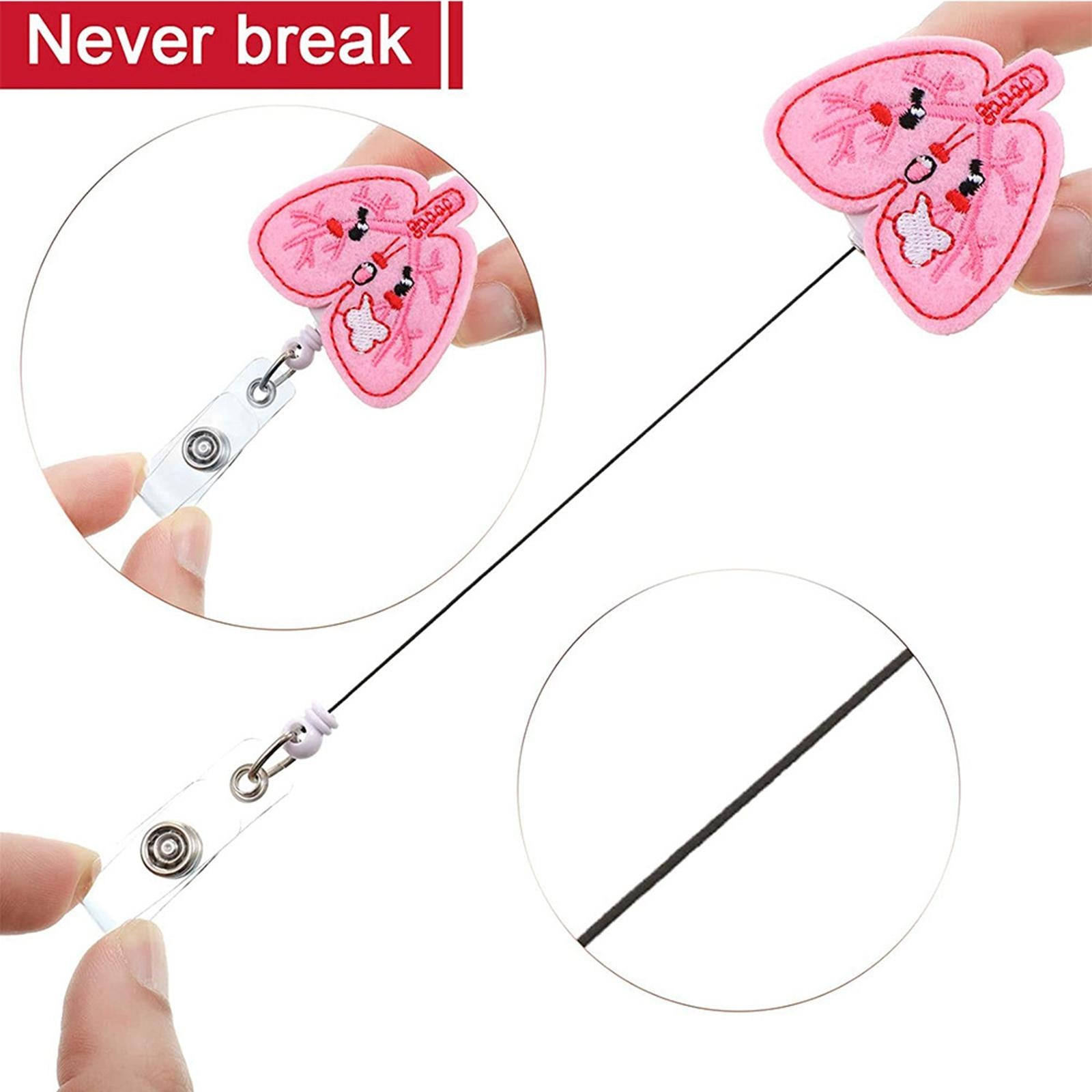 Retractable Nurse Badge Reel Clip Holder Doctor ID Card Holders Brain