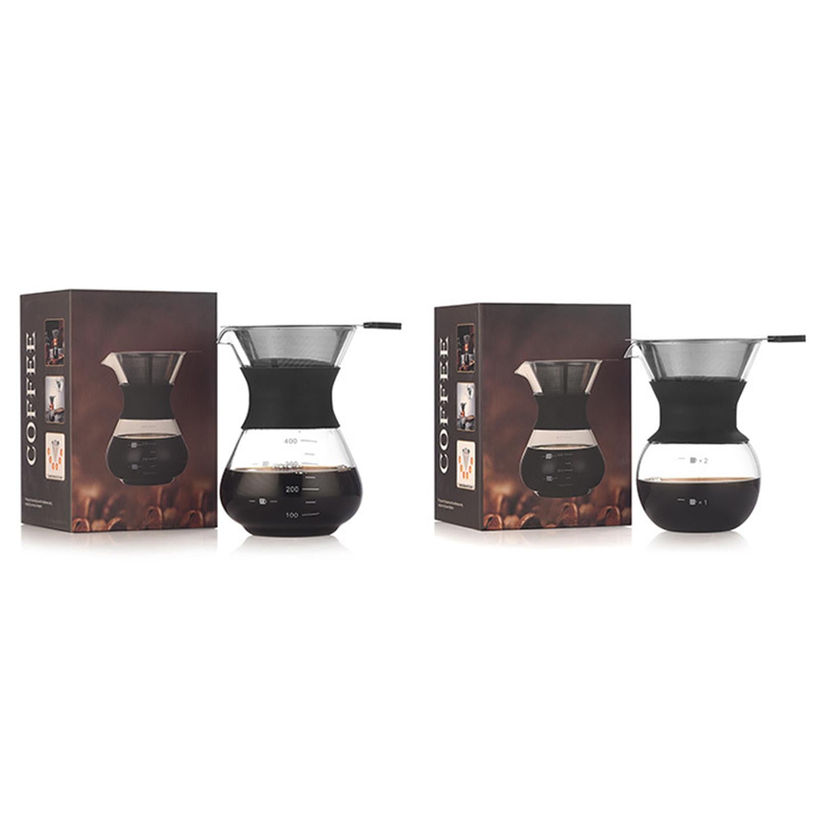 Portable Pour Over Coffee Maker Cafe Utensils for Kitchen Home Espresso Pot+Filter