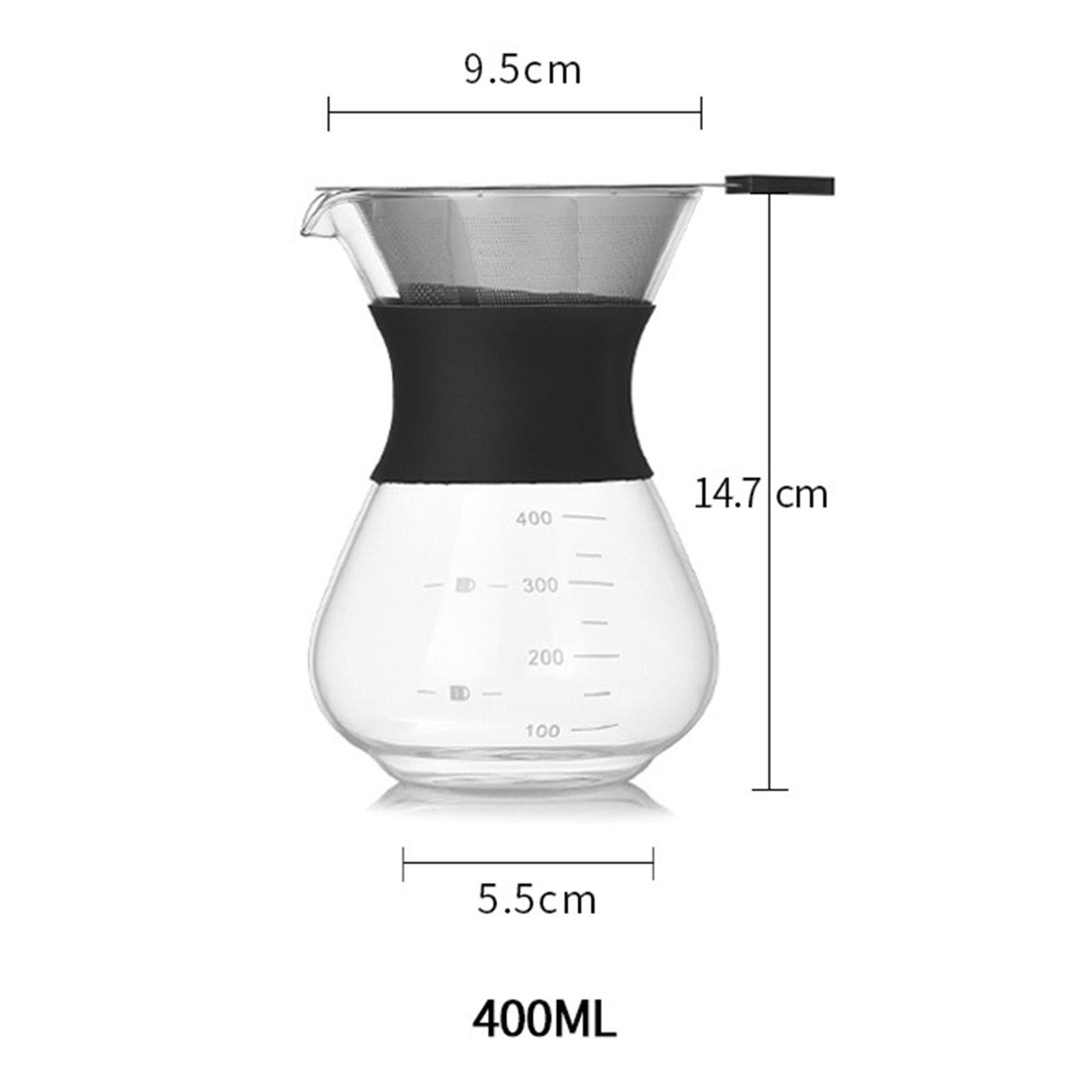 Portable Pour Over Coffee Maker Cafe Utensils for Kitchen Home Espresso Pot+Filter