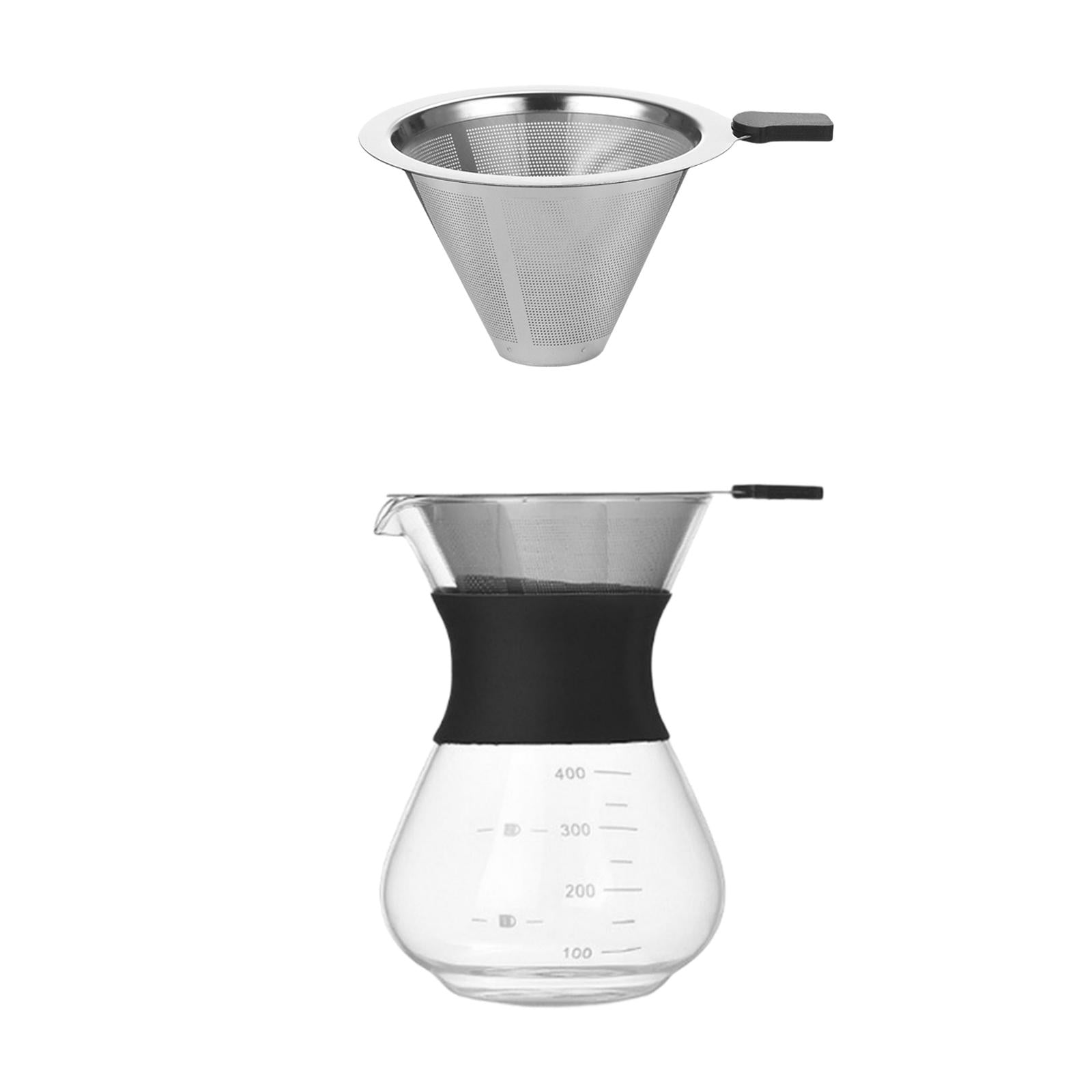 Portable Pour Over Coffee Maker Cafe Utensils for Kitchen Home Espresso Pot+Filter