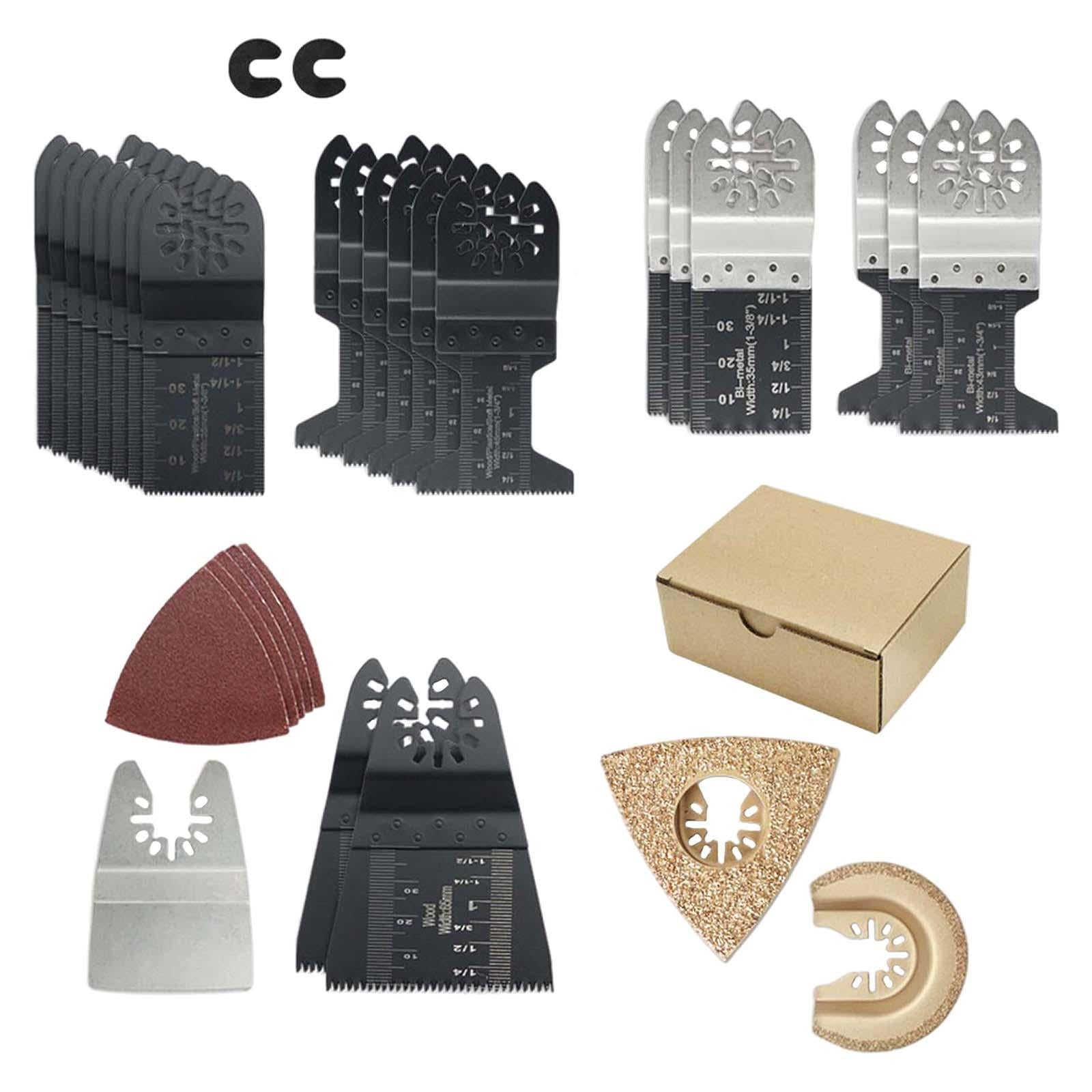 32Pcs Metal/Wood Oscillating Multitool Saw Blades Quick Release for Bosch